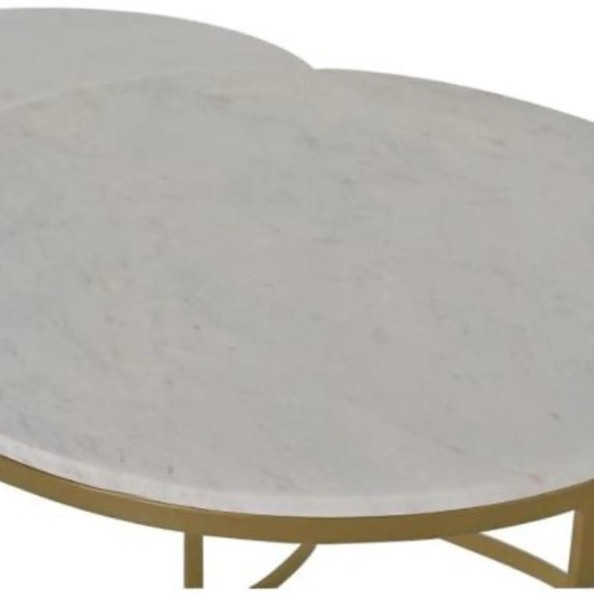 Guwalu Round Coffee Table Set of 2 - White, Marble