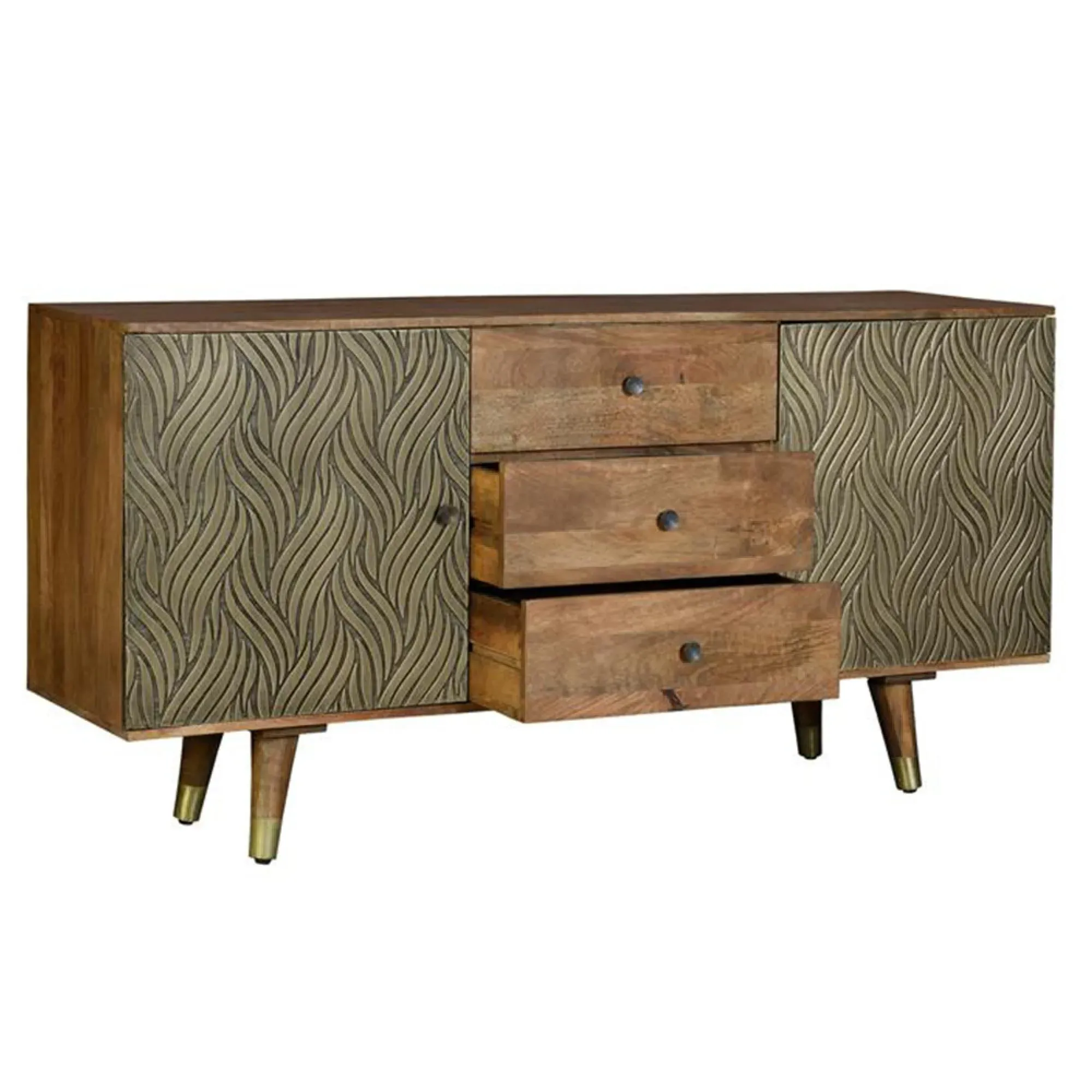 Hamlin 2 Door Sideboard - Brown, Mango Wood