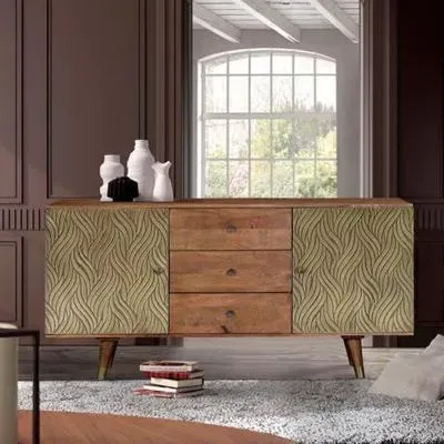 Hamlin 2 Door Sideboard - Brown, Mango Wood