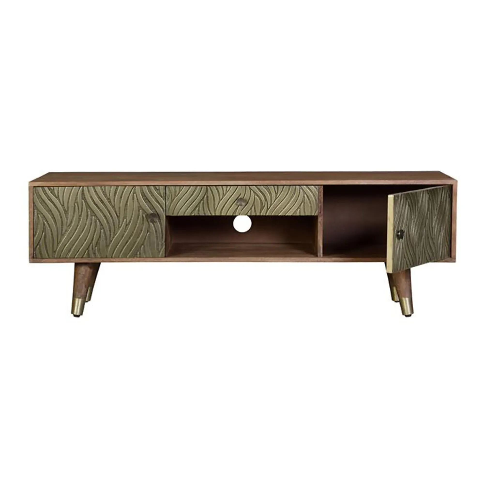 Hamlin TV Unit with Storage - Brown, Mango Wood