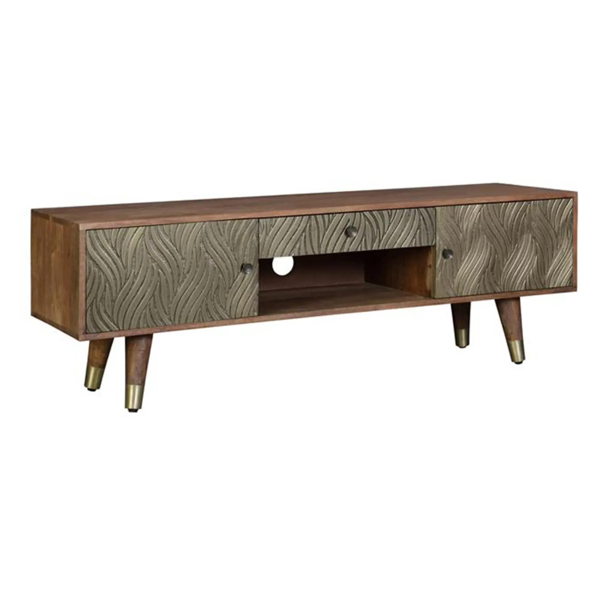 Hamlin TV Unit with Storage - Brown, Mango Wood