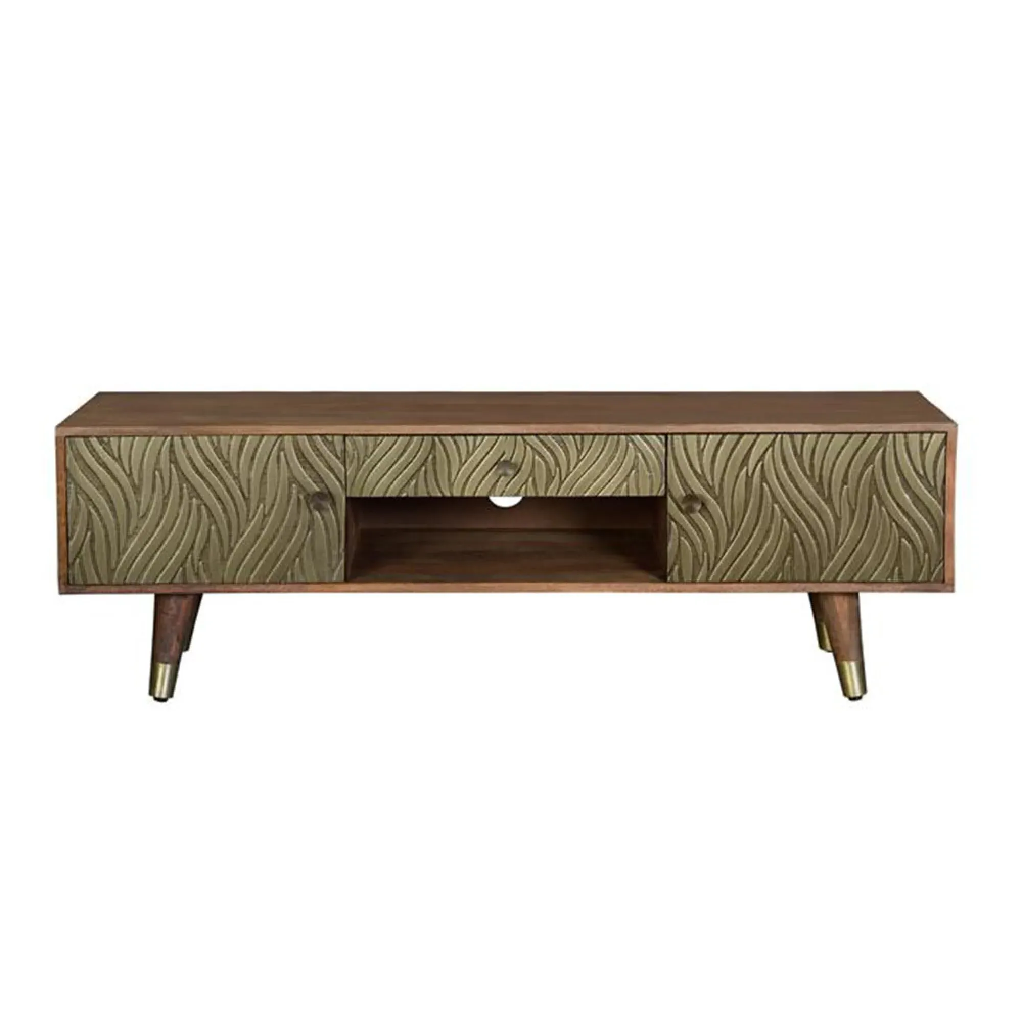 Hamlin TV Unit with Storage - Brown, Mango Wood