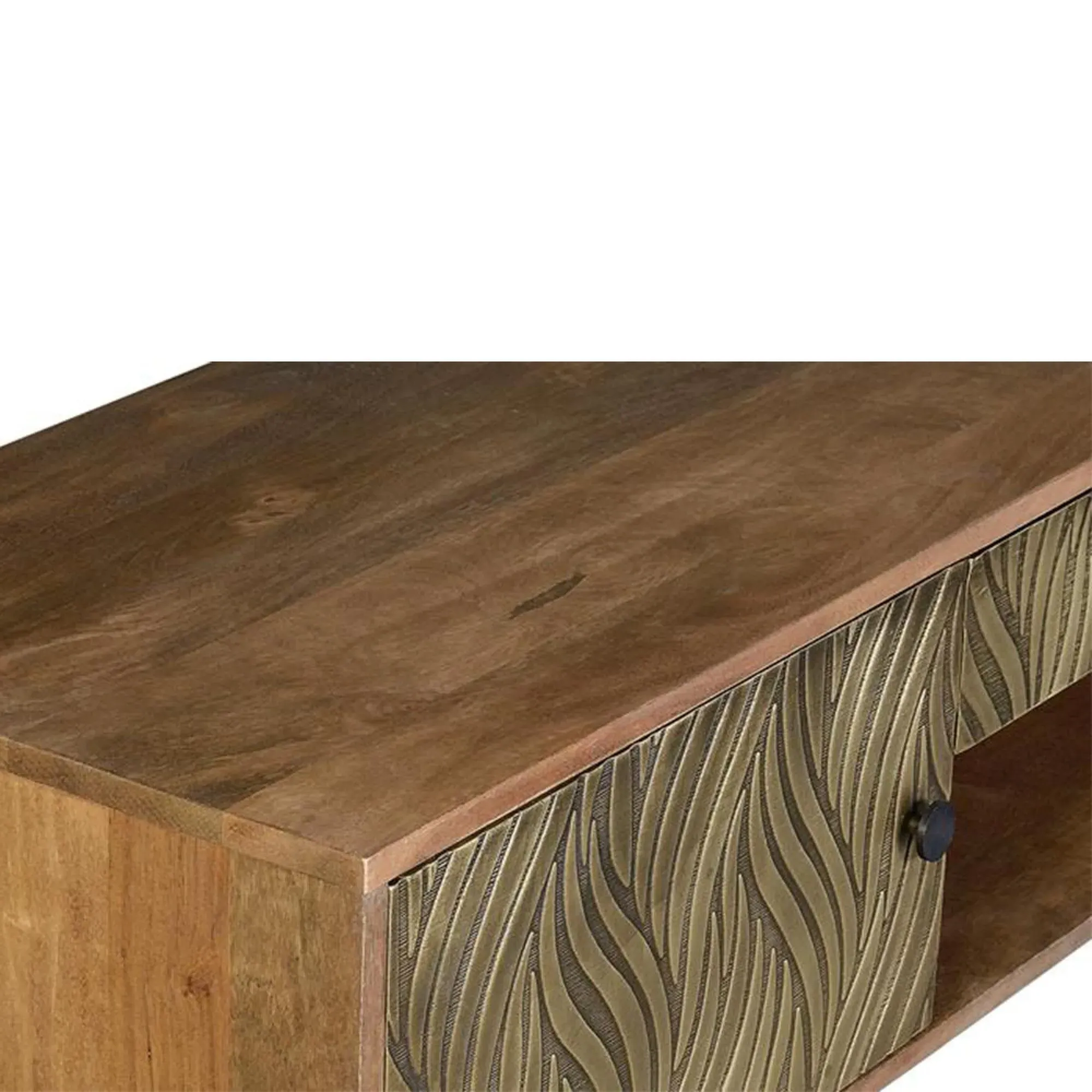 Hamlin TV Unit with Storage - Brown, Mango Wood