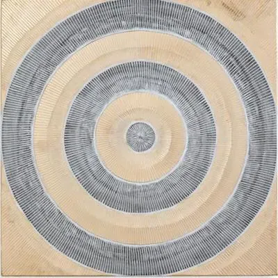 Hartoape Square Decorative Panel - Gold, Wood