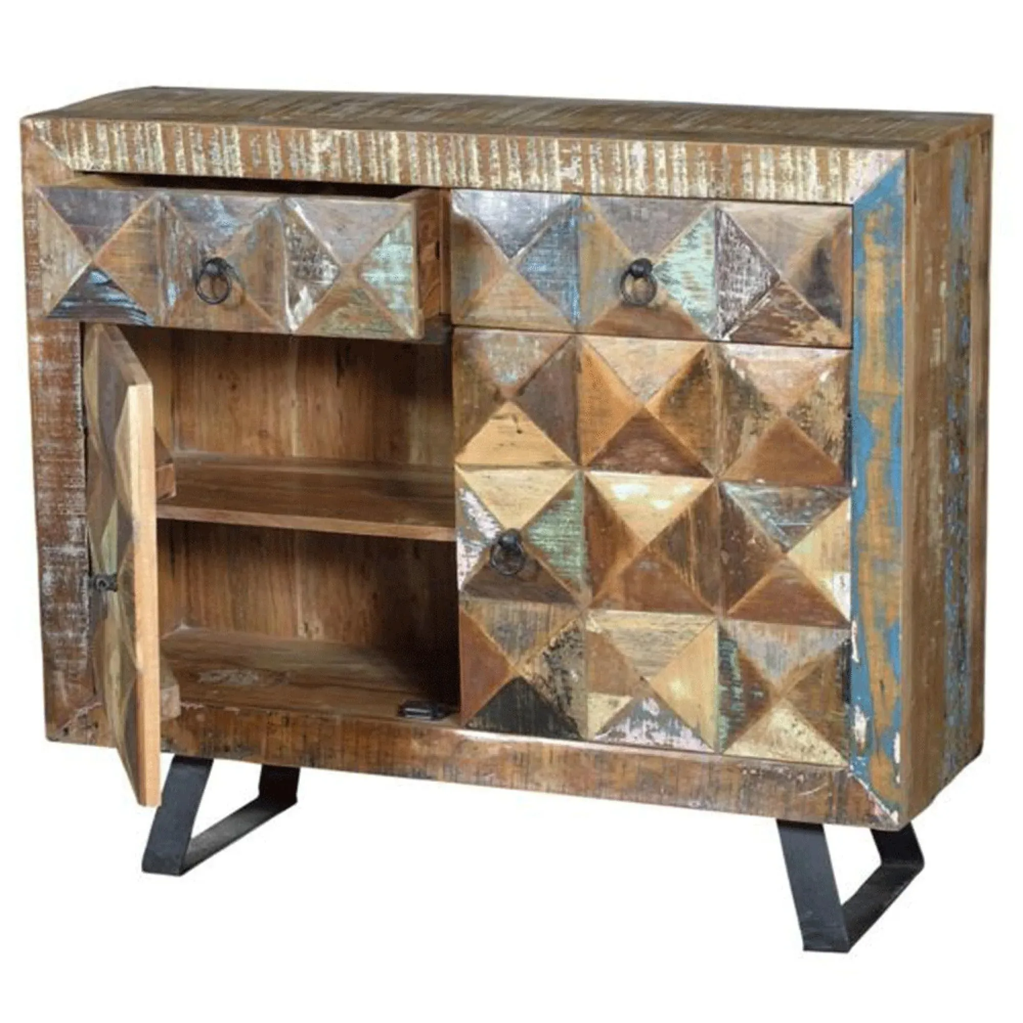 Hasley 2 Door Small Sideboard - Recycled Wood