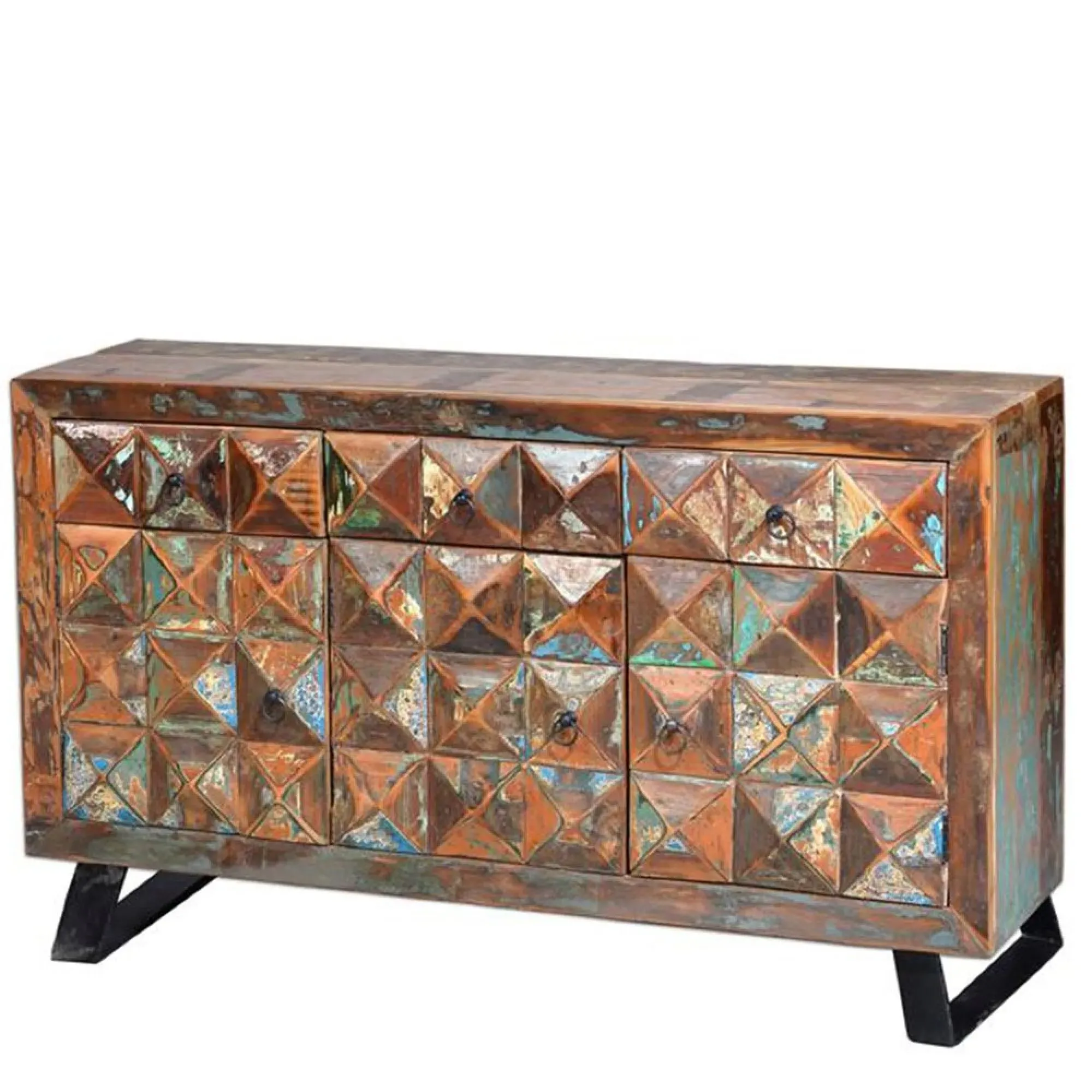 Hasley 3 Door Medium Sideboard - Recycled Wood