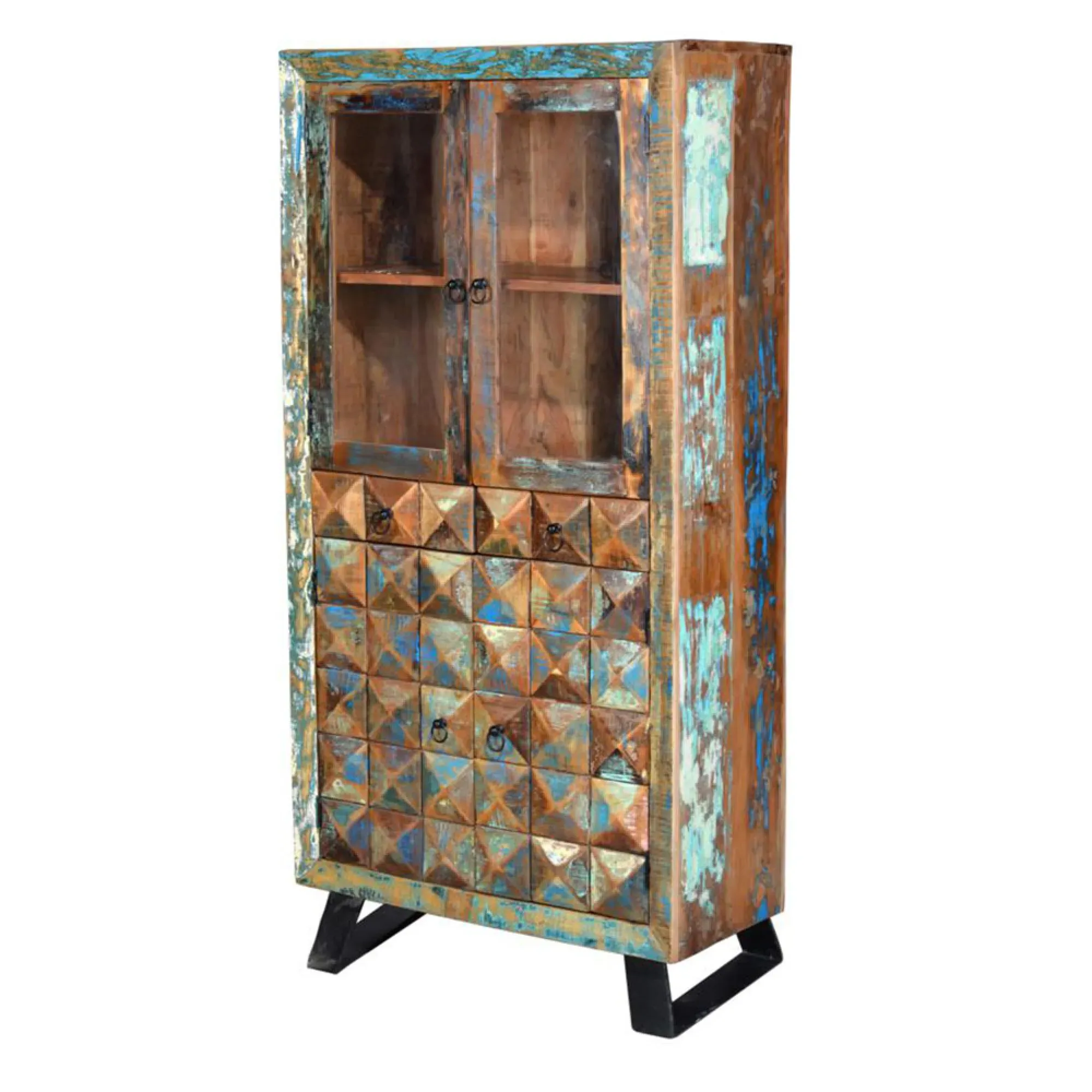 Hasley 4 Door Hall Cabinet - Recycled Wood