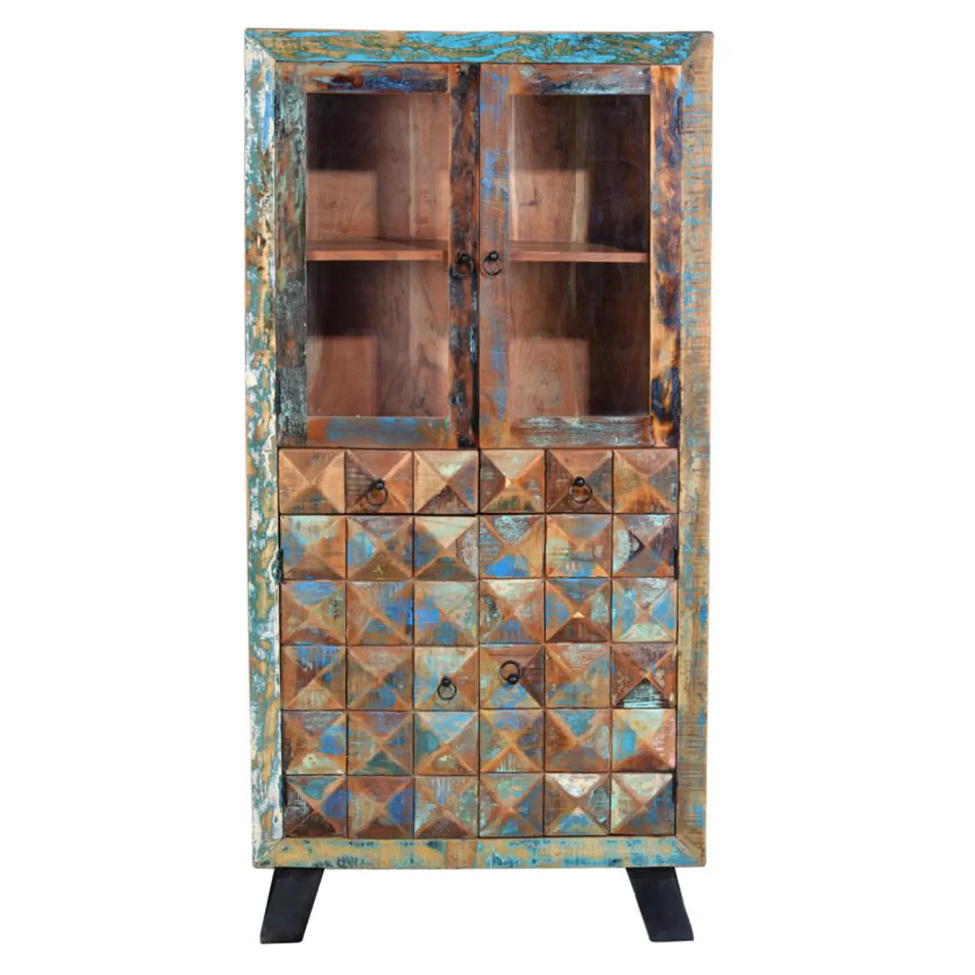 Hasley 4 Door Hall Cabinet - Recycled Wood
