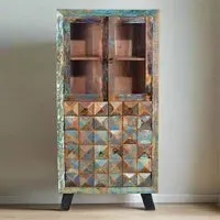 Hasley 4 Door Hall Cabinet - Recycled Wood