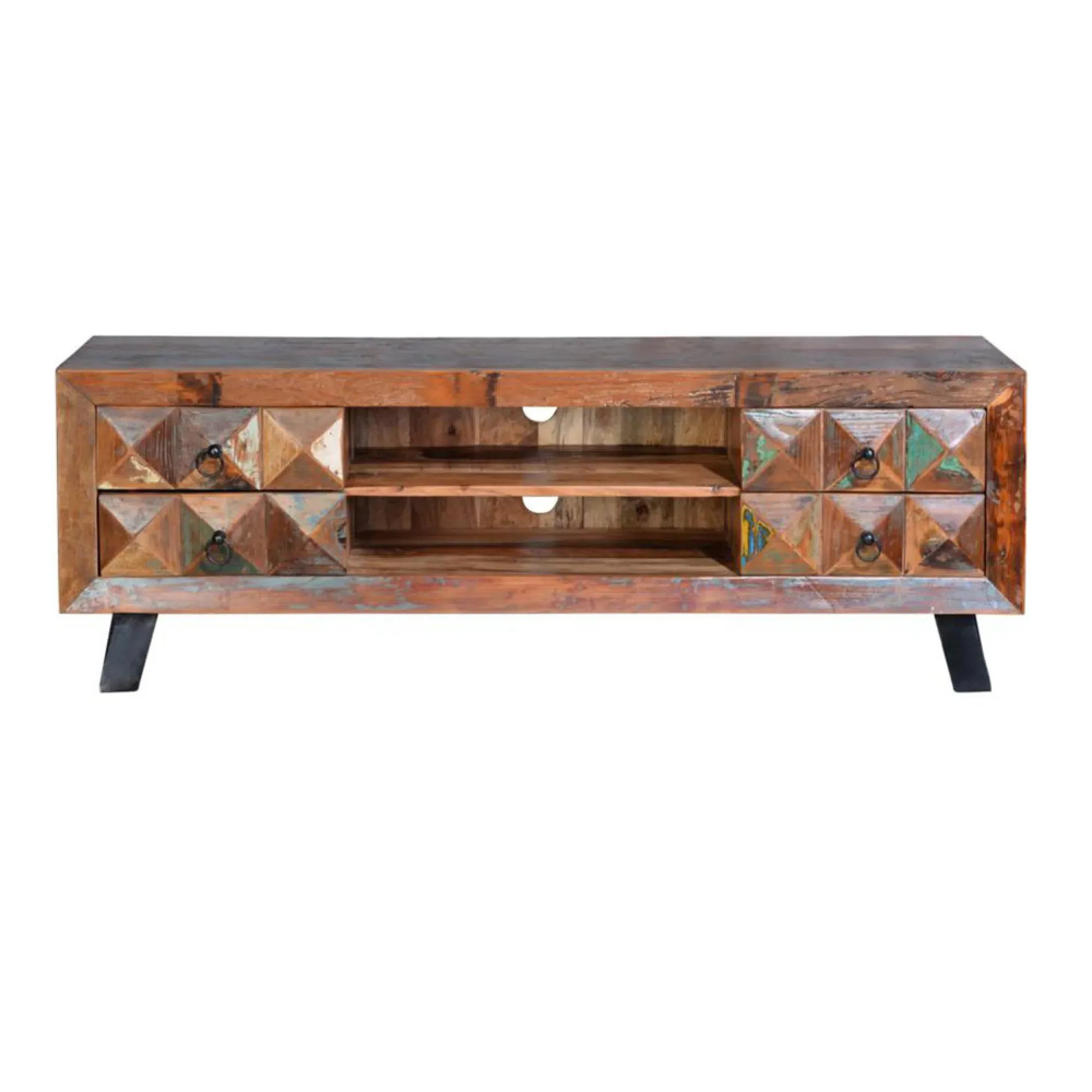 Hasley 4 Drawer TV Unit - Recycled Wood