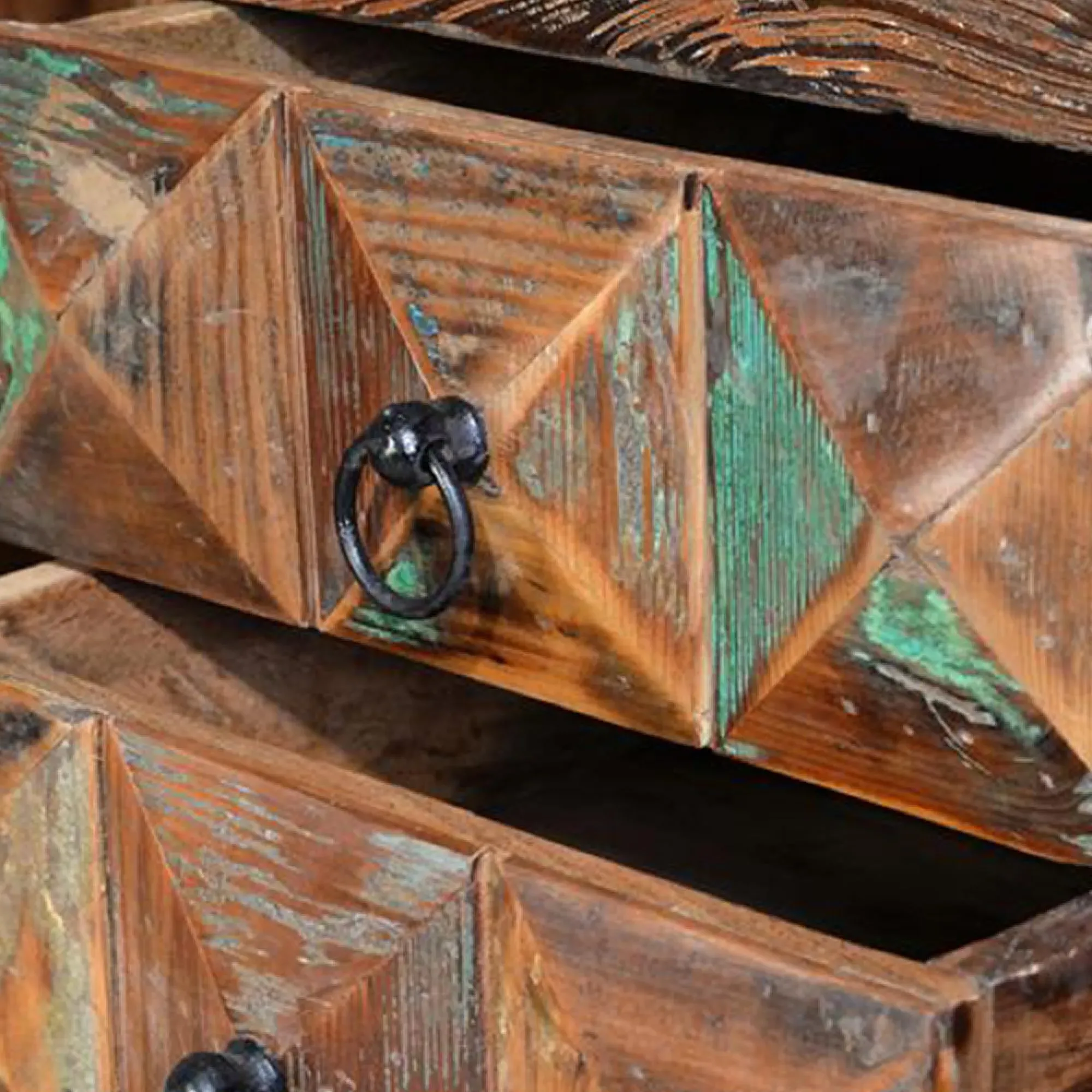 Hasley 4 Drawer TV Unit - Recycled Wood