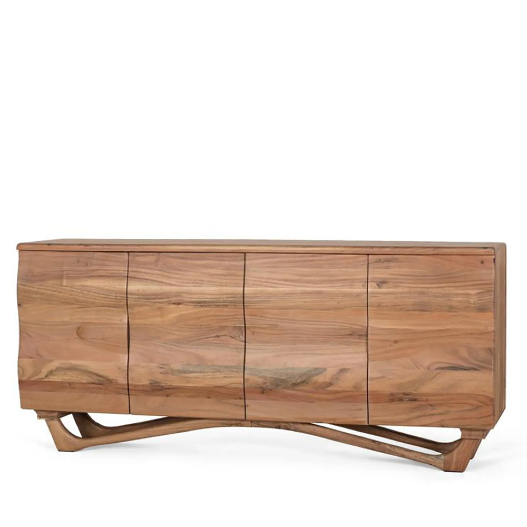 Hattie 4 Door Large Sideboard - Natural, Acacia Wood