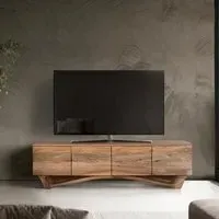 Hattie 4 Door Large TV Unit - Natural, Acacia Wood