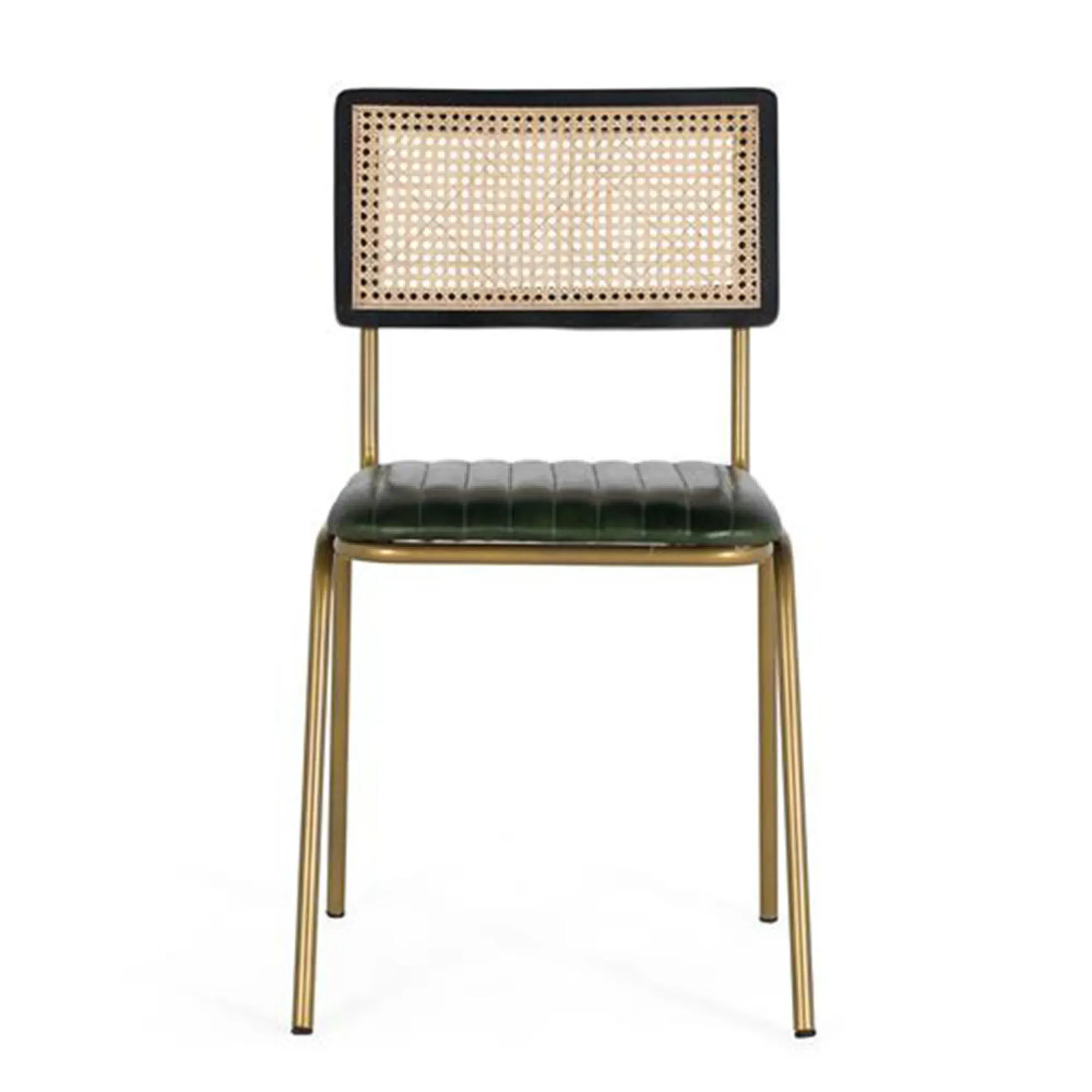 Haverford Dining Chair Set of 2 - Green, Leather