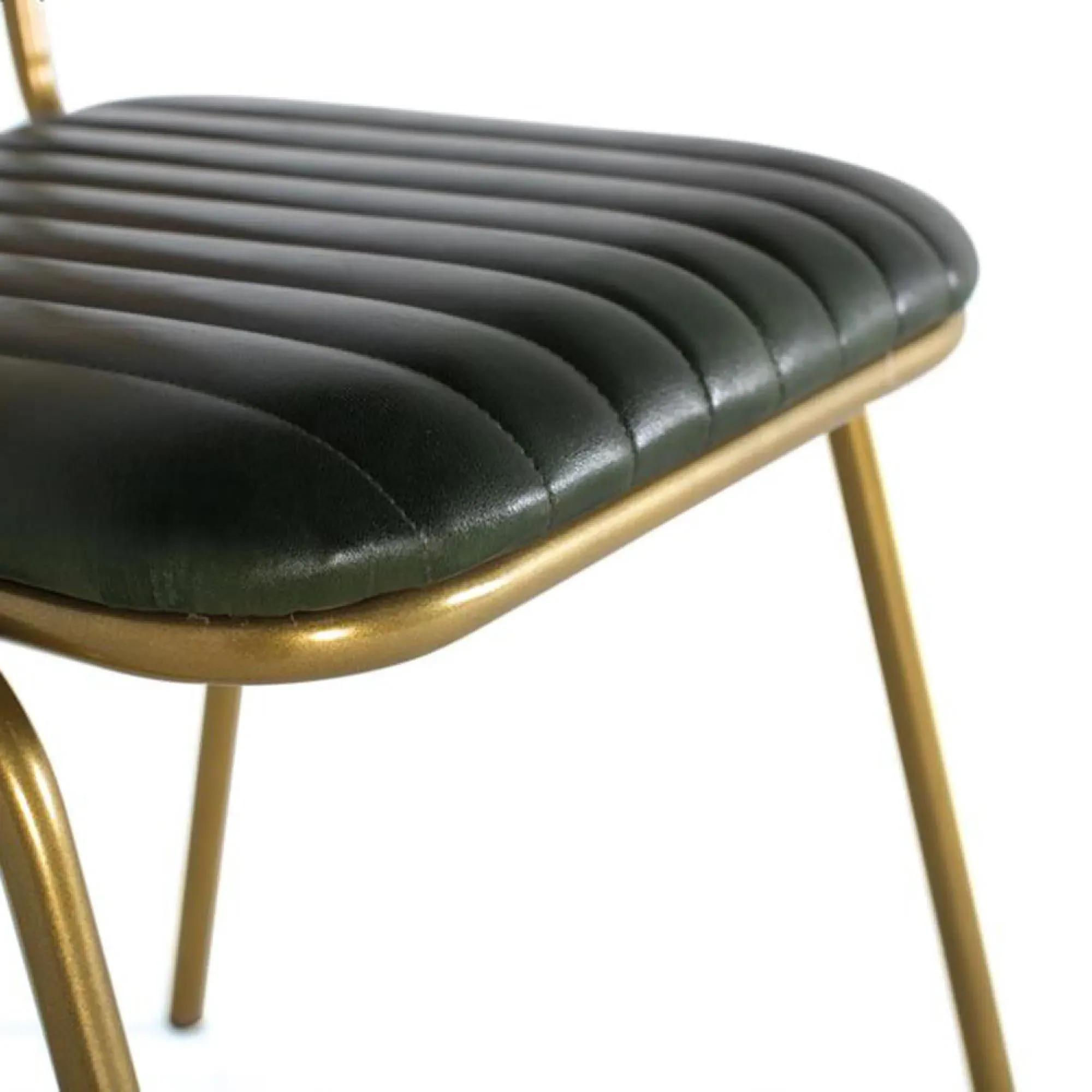 Haverford Dining Chair Set of 2 - Green, Leather