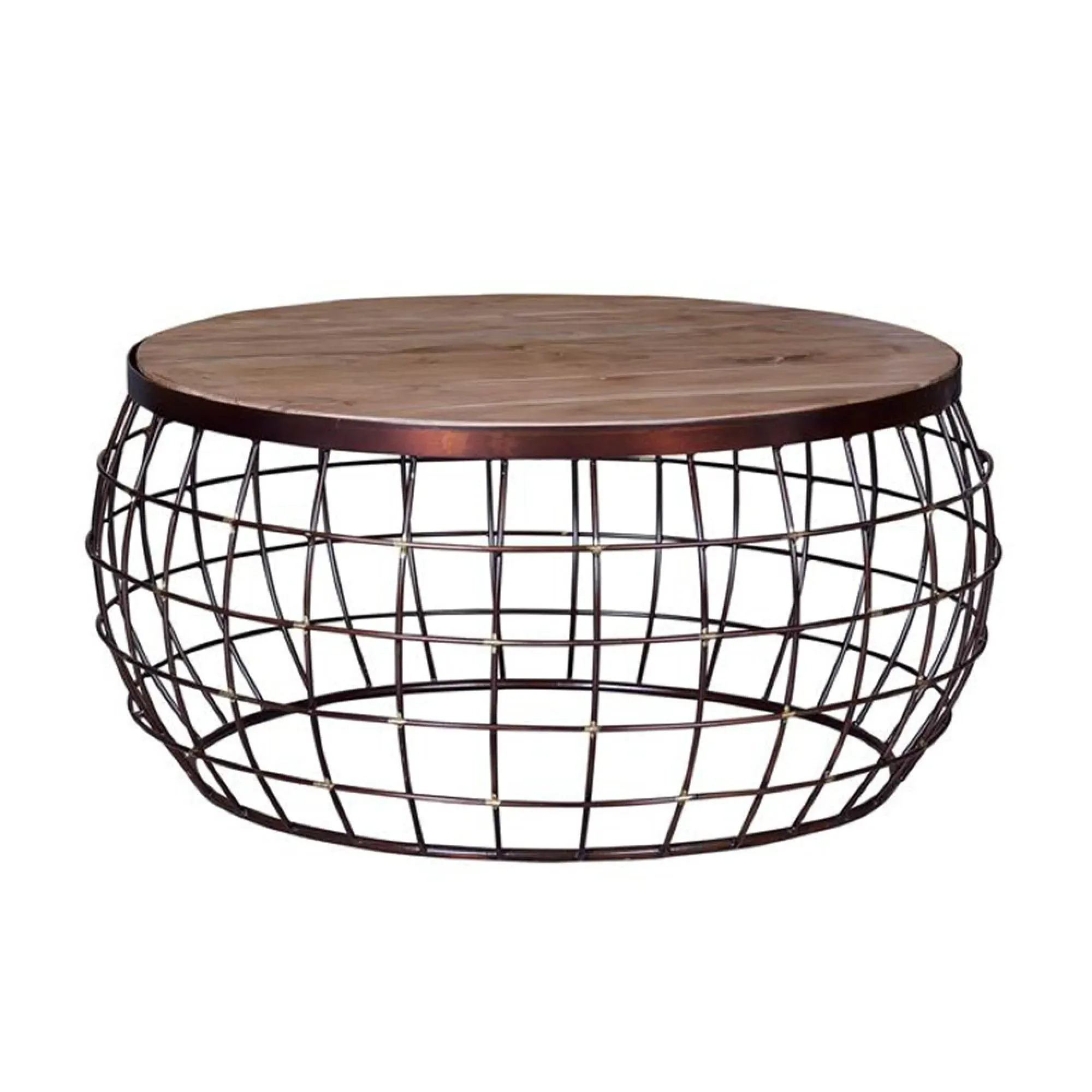 Hemagoma Round Coffee Table Set of 2 - Natural, Mango Wood