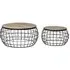 Hemagoma Round Coffee Table Set of 2 - Natural, Mango Wood