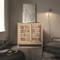 Hiram 2 Door Small Sideboard - Natural, Mango Wood