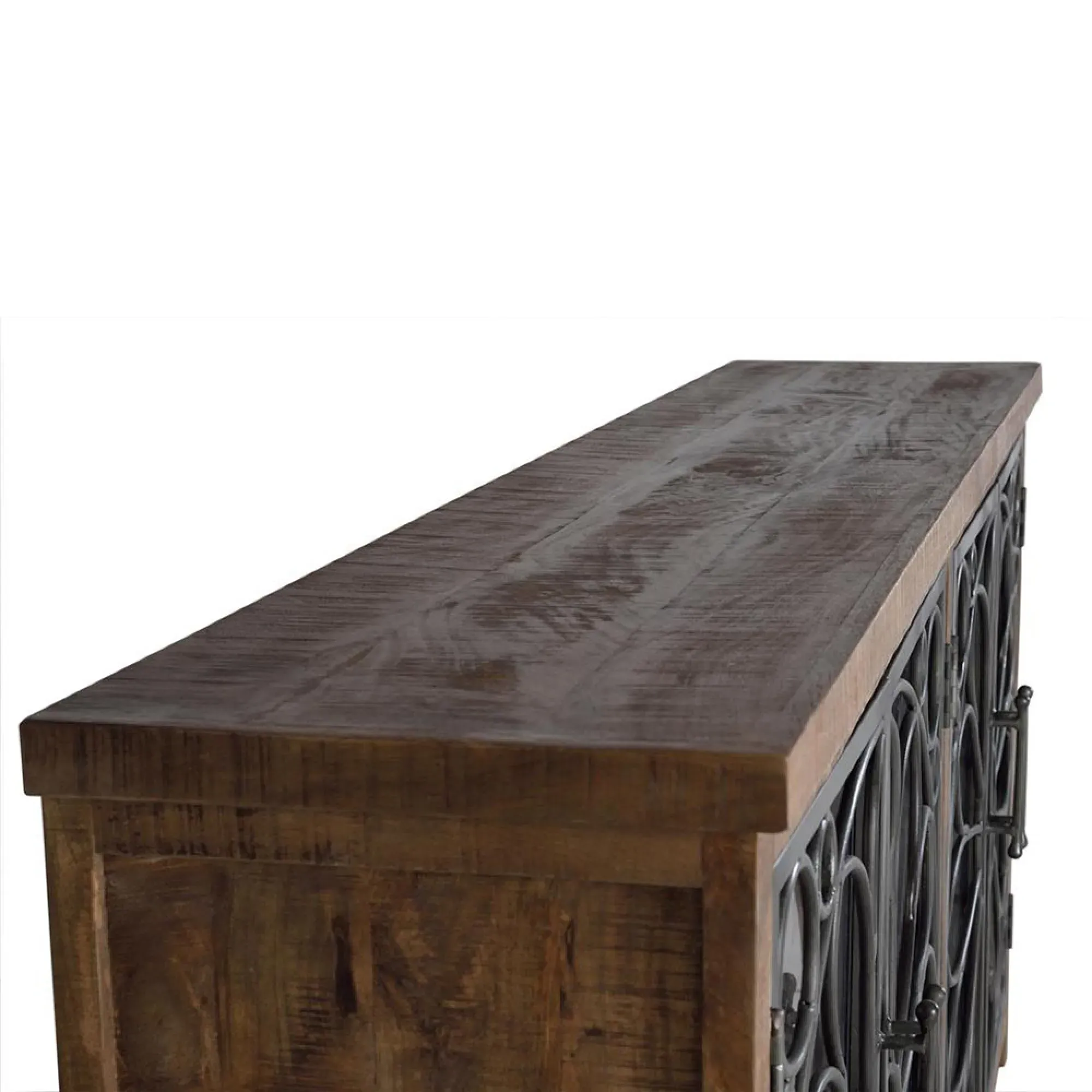 Hopkins 4 Door Sideboard - Natural and Grey, Mango Wood