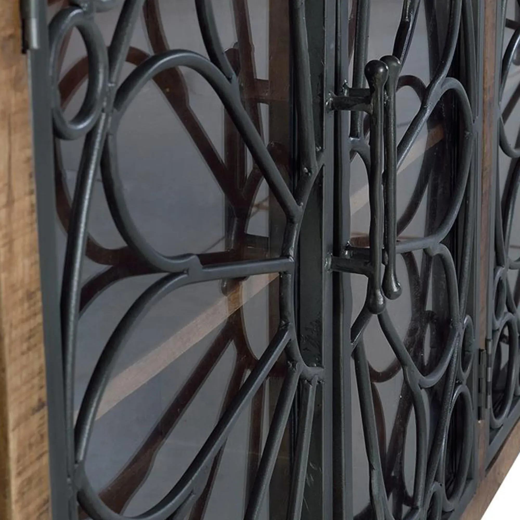 Hopkins 4 Door Sideboard - Natural and Grey, Mango Wood