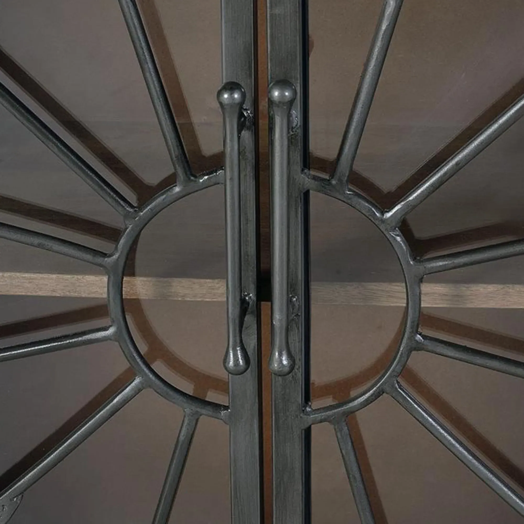 Hopkins 4 Door Sideboard - Natural and Grey, Mango Wood