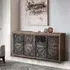 Hopkins 4 Door Sideboard - Natural and Grey, Mango Wood