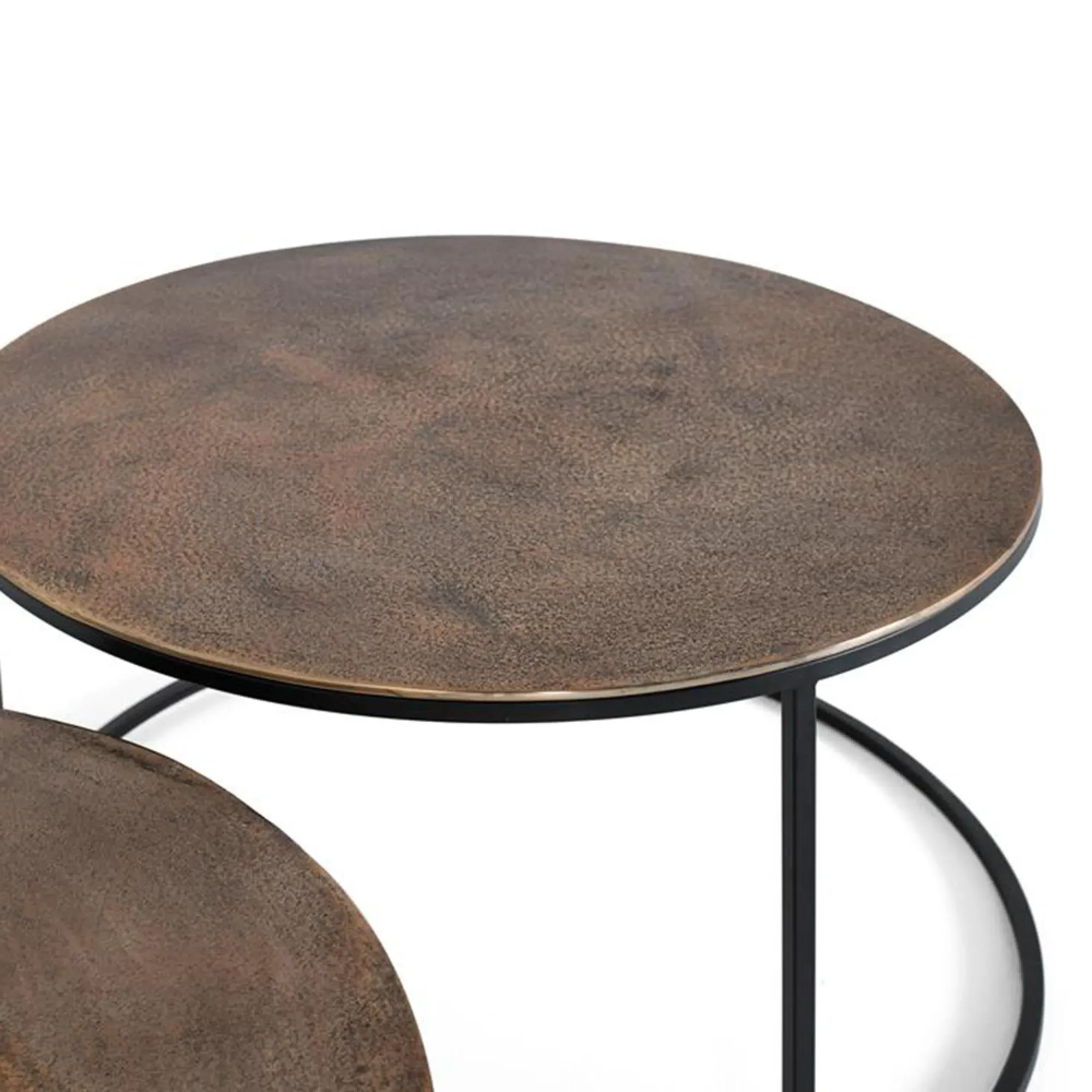 Ilboru Round Coffee Table Set of 2 - Bronze