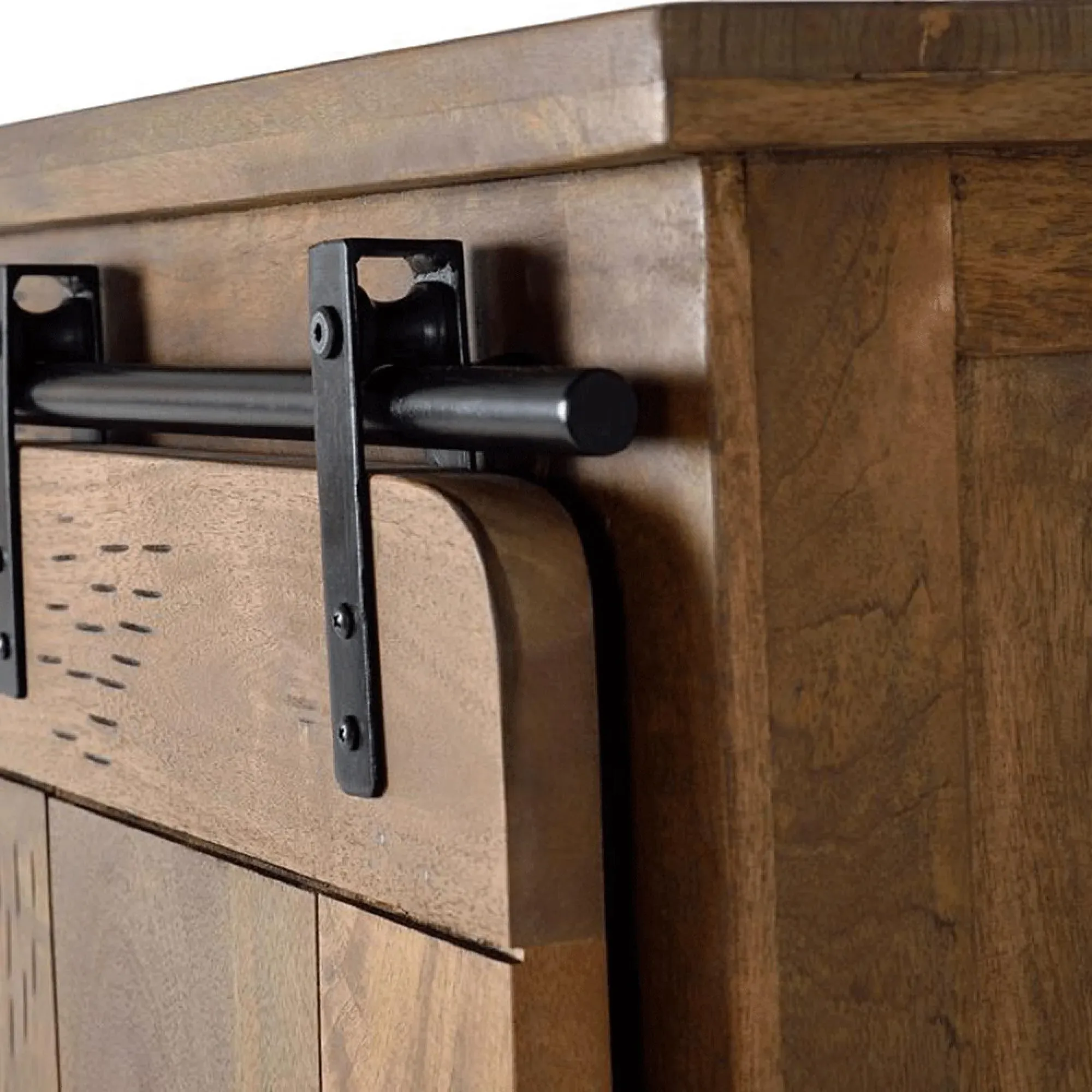 Iron Works 1 Door Hall Cabinet - Mango Wood