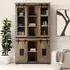 Iron Works 4 Door Display Cabinet - Mango Wood