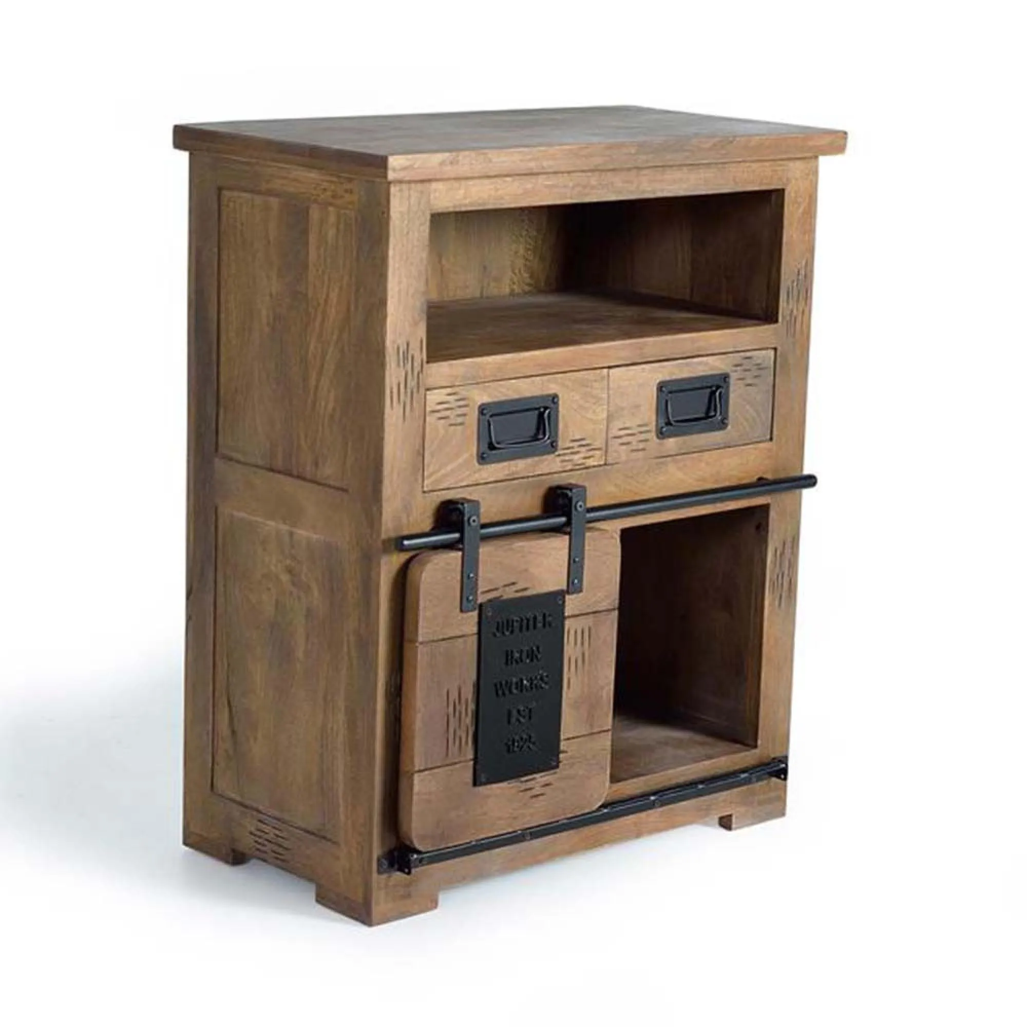 Iron Works Small Sideboard - Natural, Mango Wood