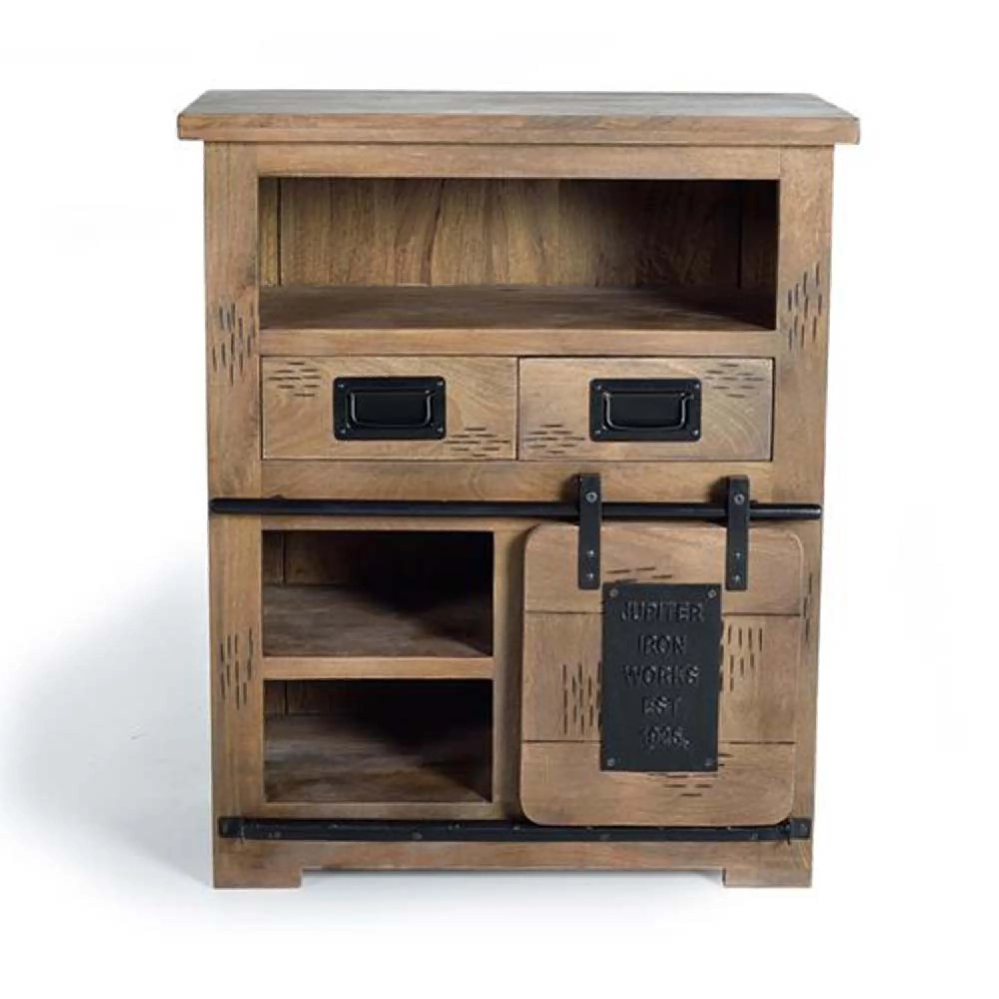 Iron Works Small Sideboard - Natural, Mango Wood