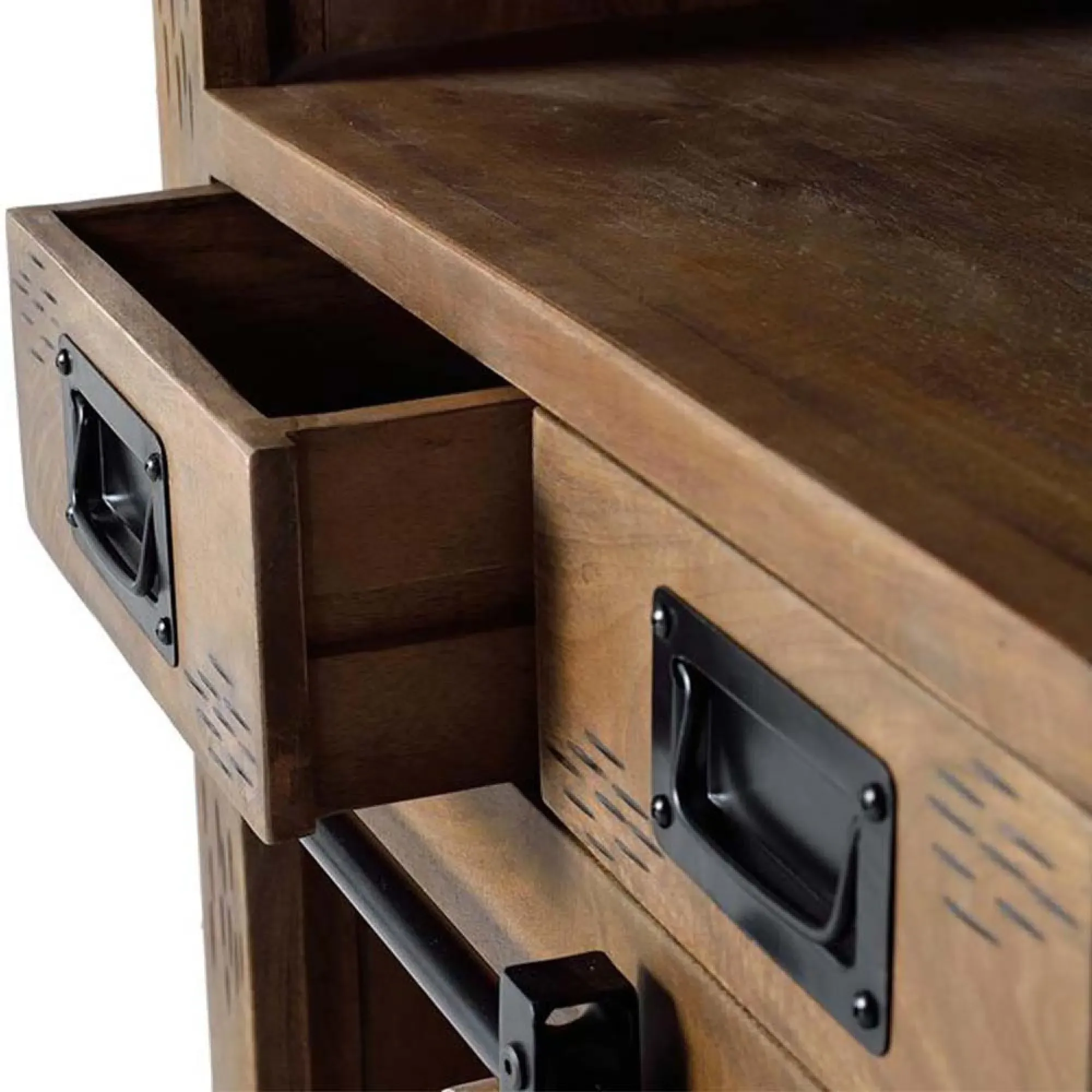 Iron Works Small Sideboard - Natural, Mango Wood