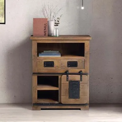 Iron Works Small Sideboard - Natural, Mango Wood image
