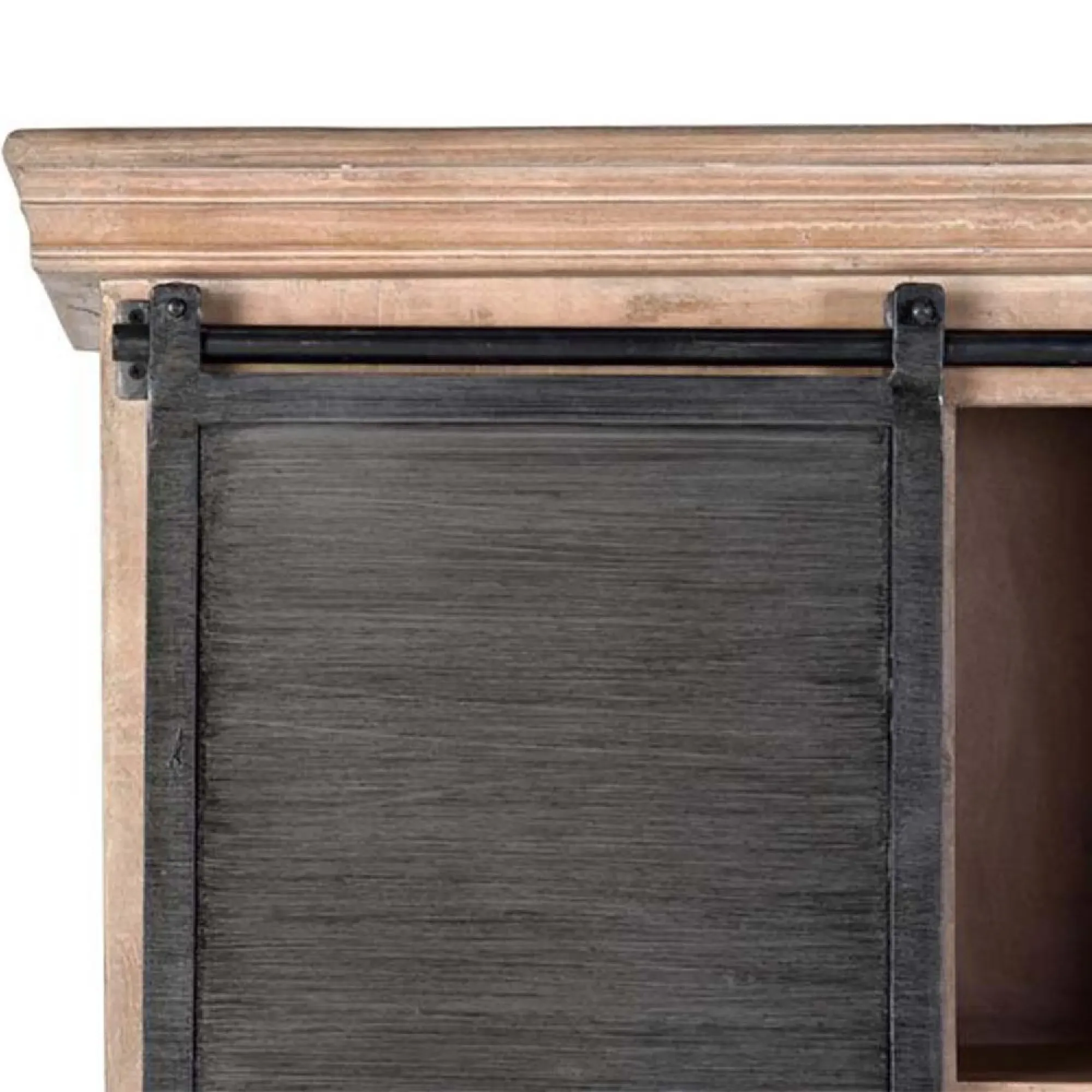 Irondale 1 Door Display Cabinet - Natural, Mango Wood