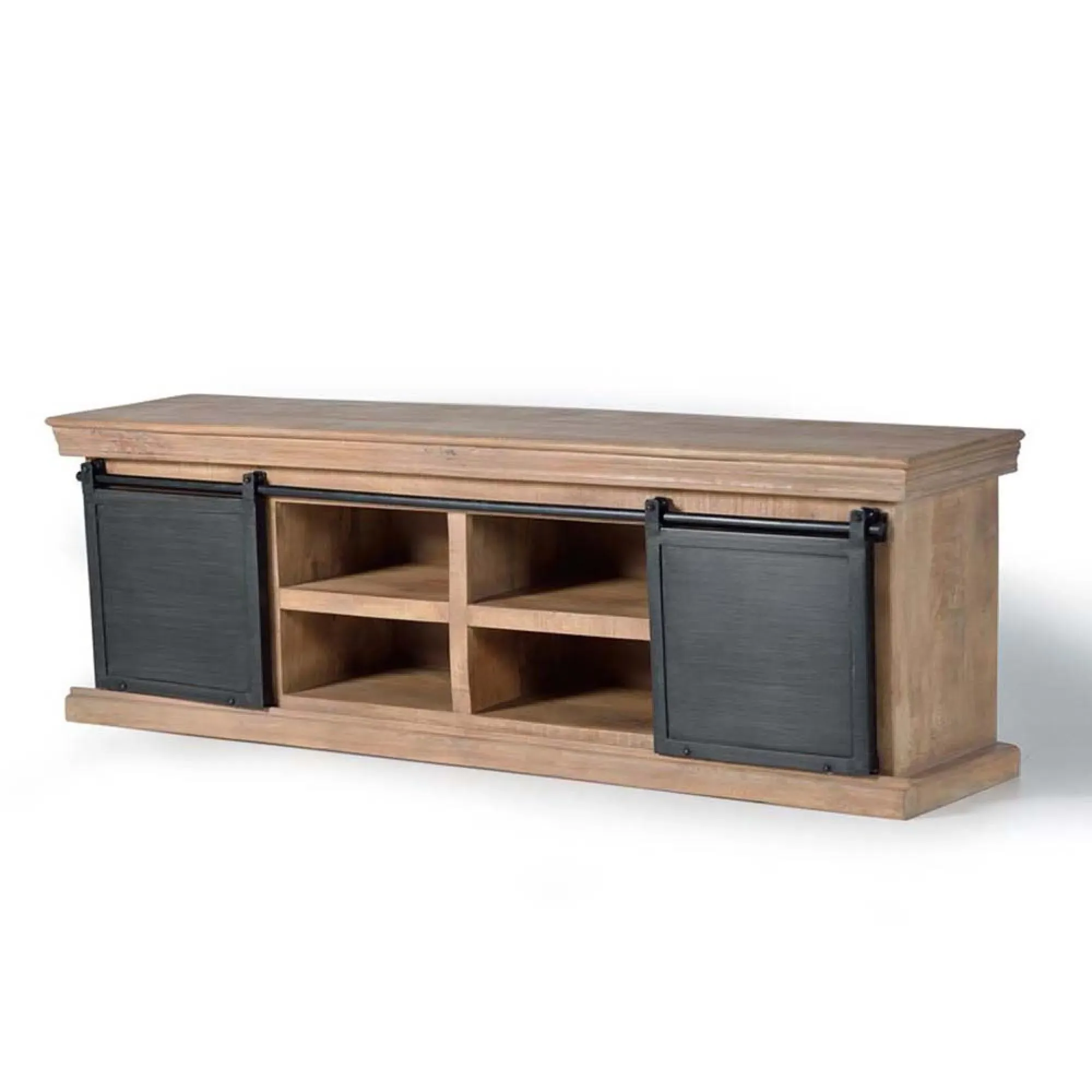Irondale Large TV Unit with Storage - Natural, Mango Wood
