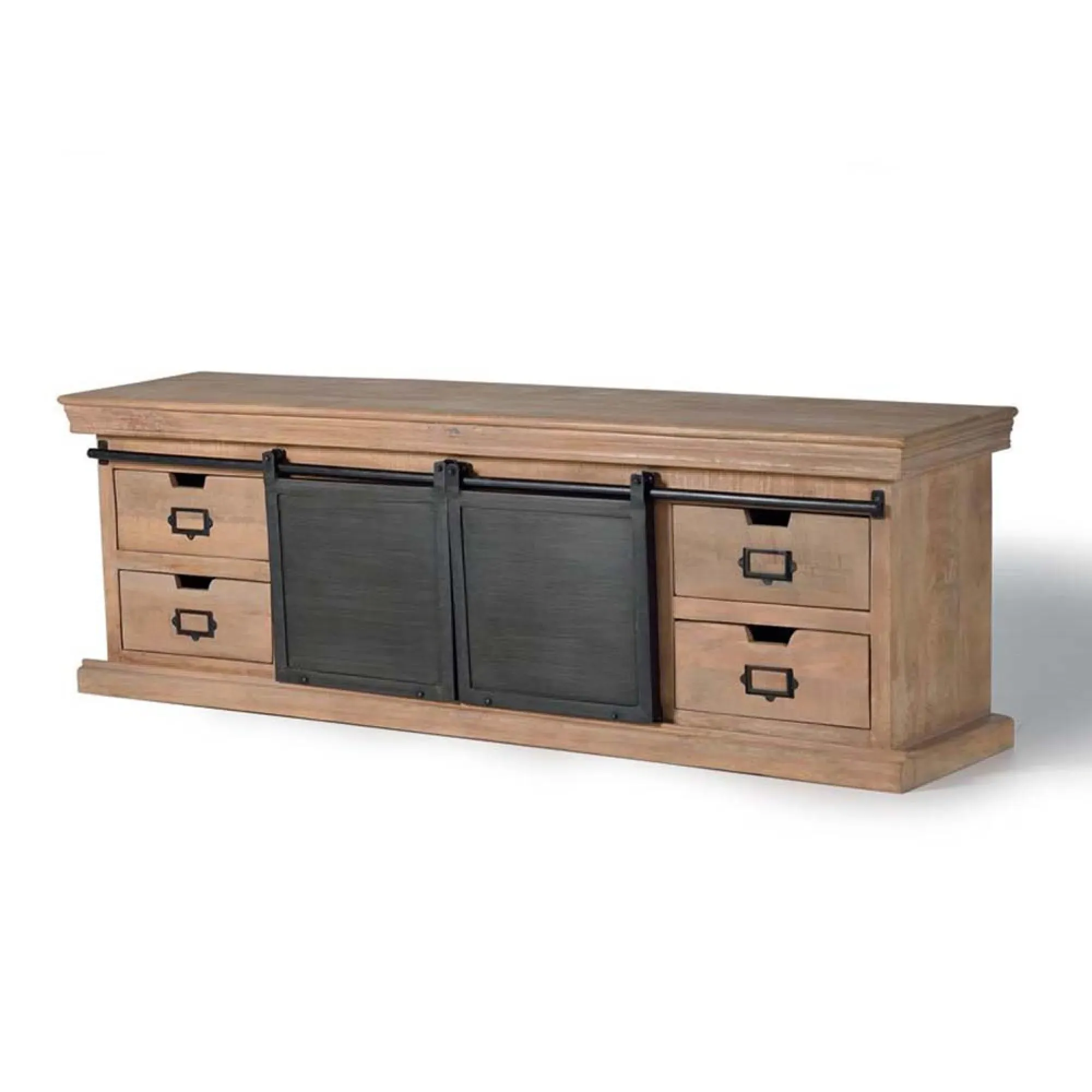 Irondale Large TV Unit with Storage - Natural, Mango Wood