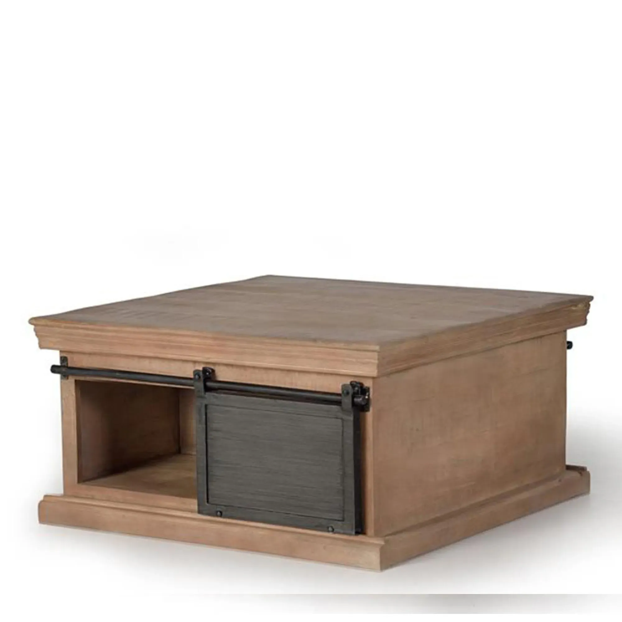 Irondale Square Coffee Table with Storage - Natural, Mango Wood