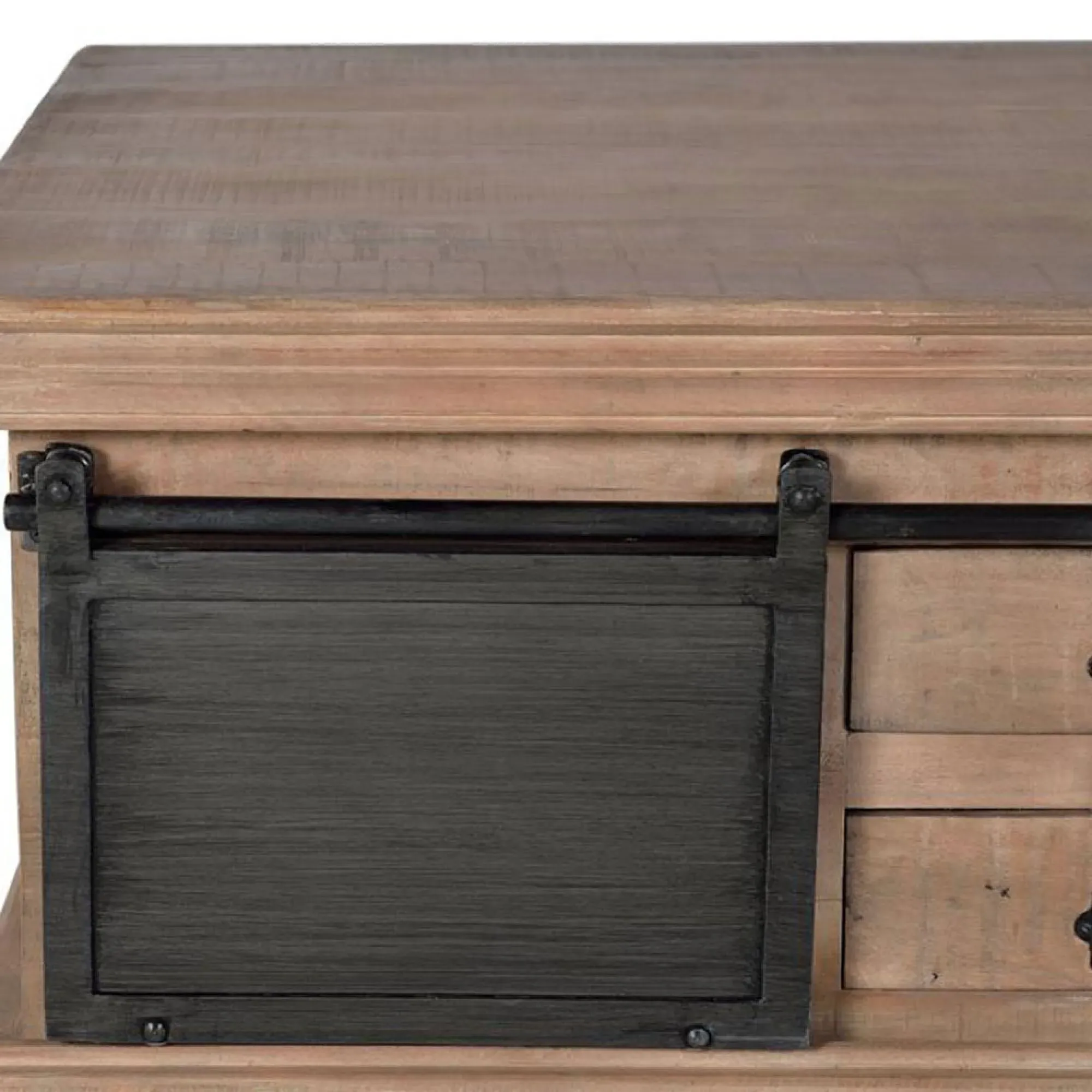 Irondale Square Coffee Table with Storage - Natural, Mango Wood