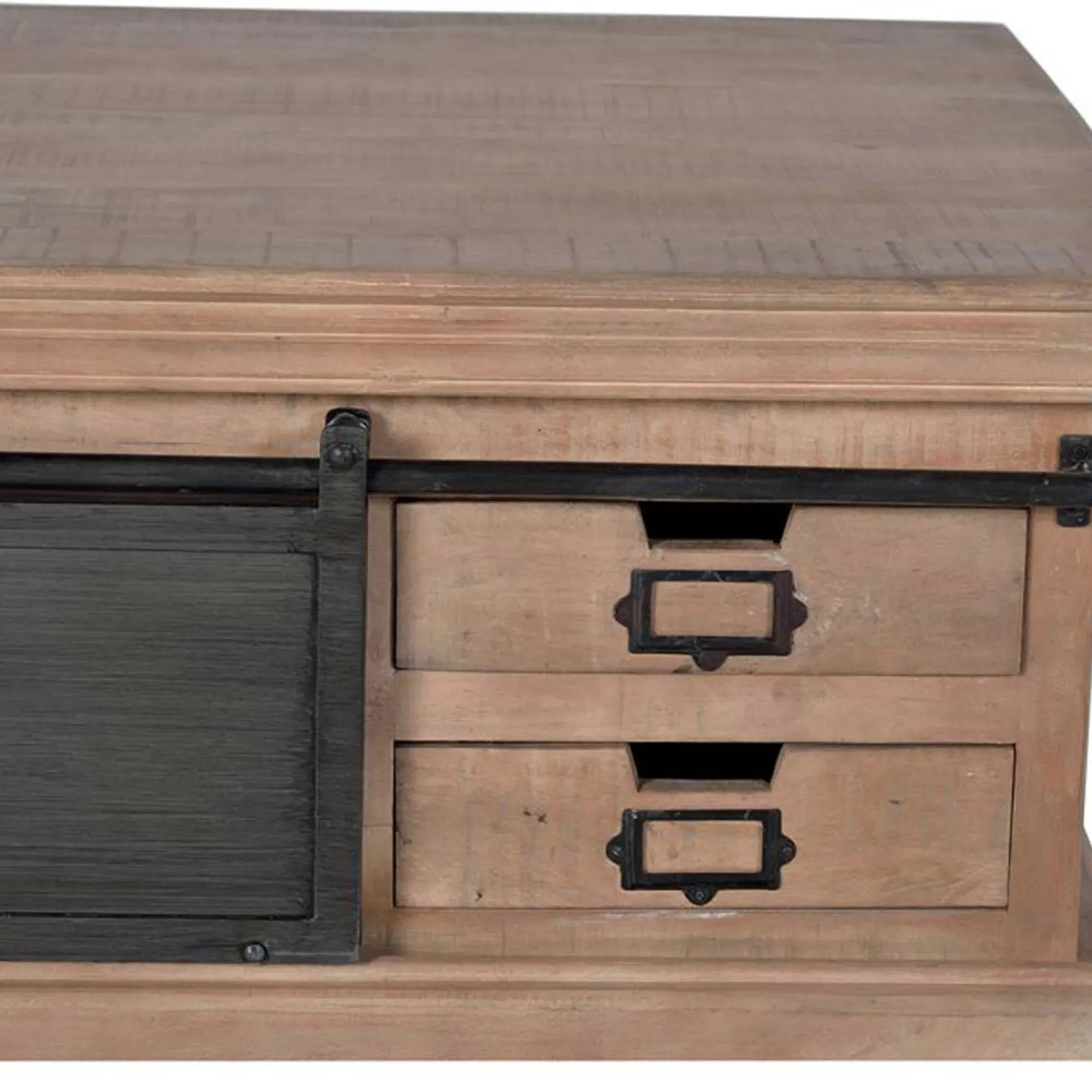 Irondale Square Coffee Table with Storage - Natural, Mango Wood