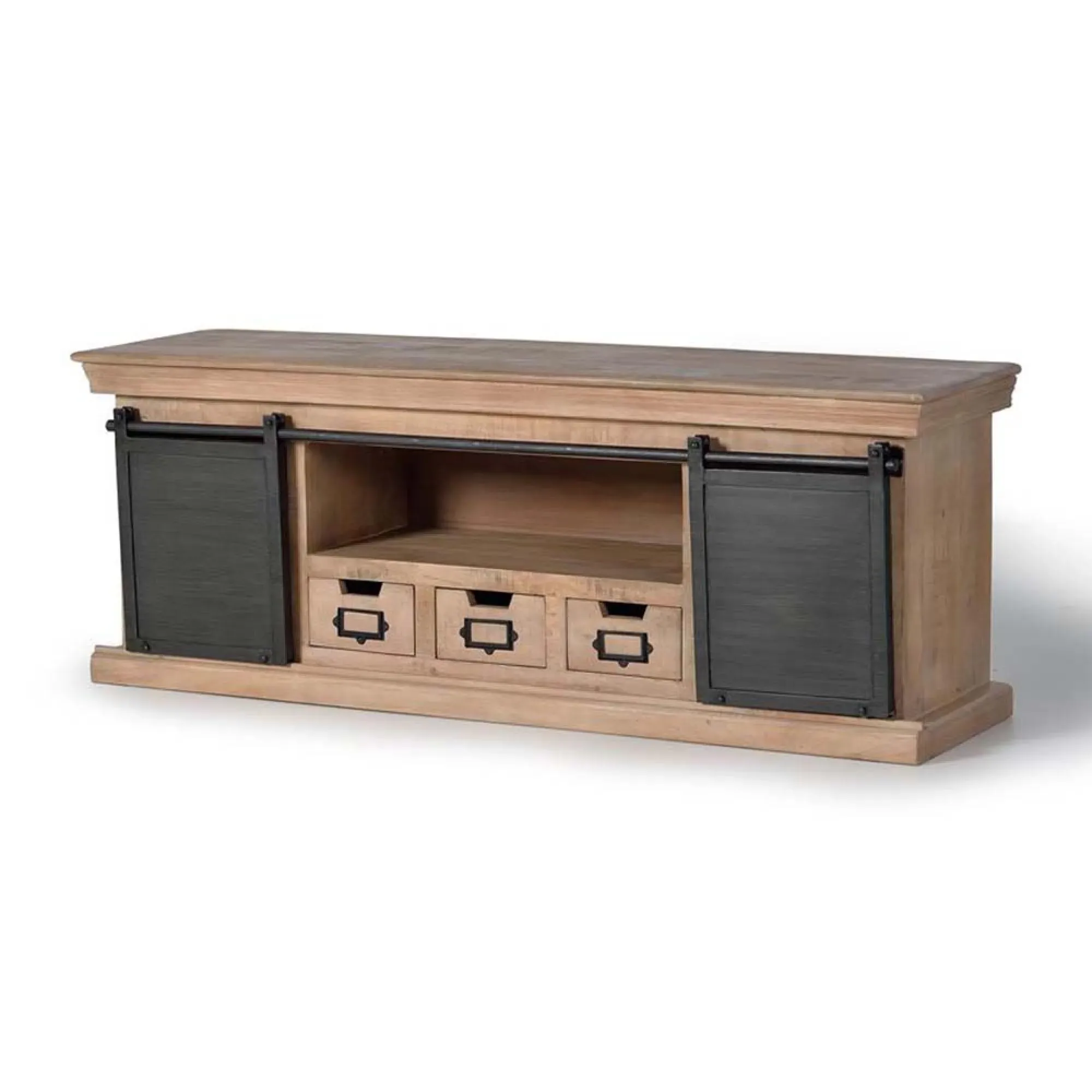 Irondale TV Unit with Storage - Natural, Mango Wood