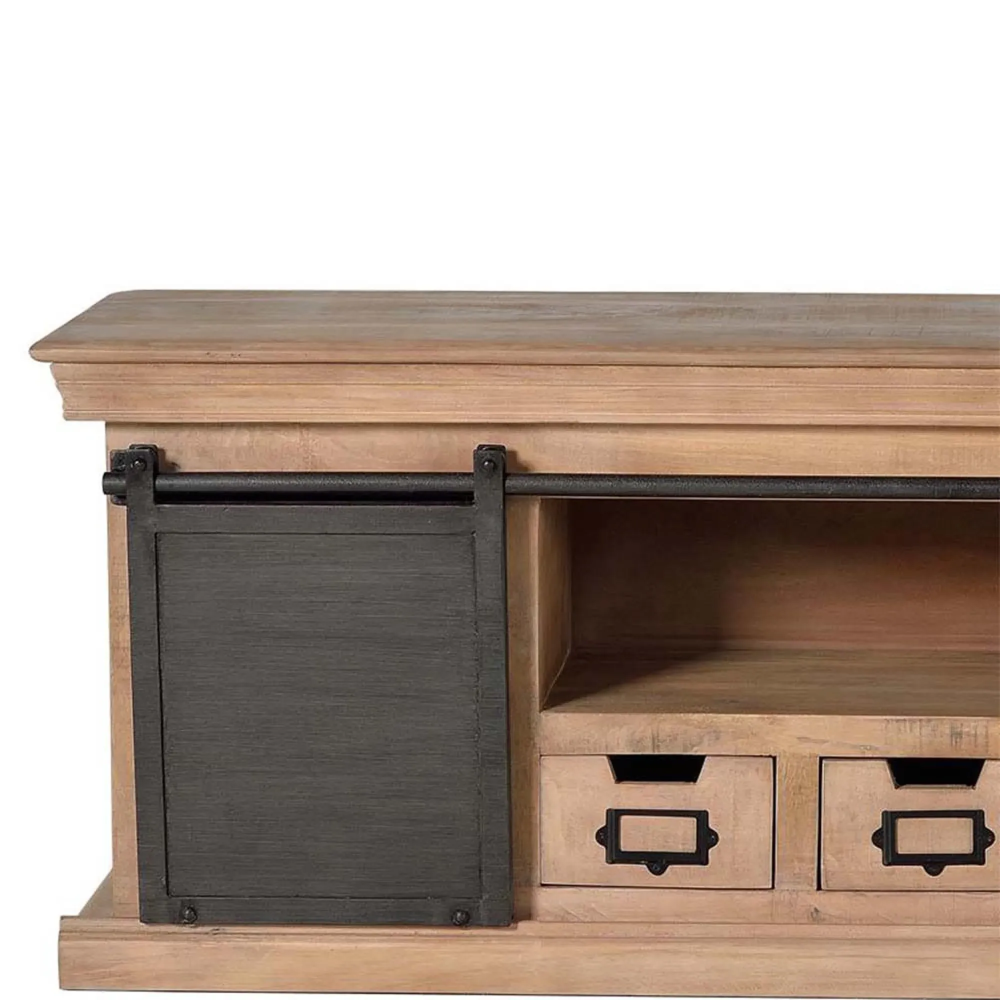 Irondale TV Unit with Storage - Natural, Mango Wood