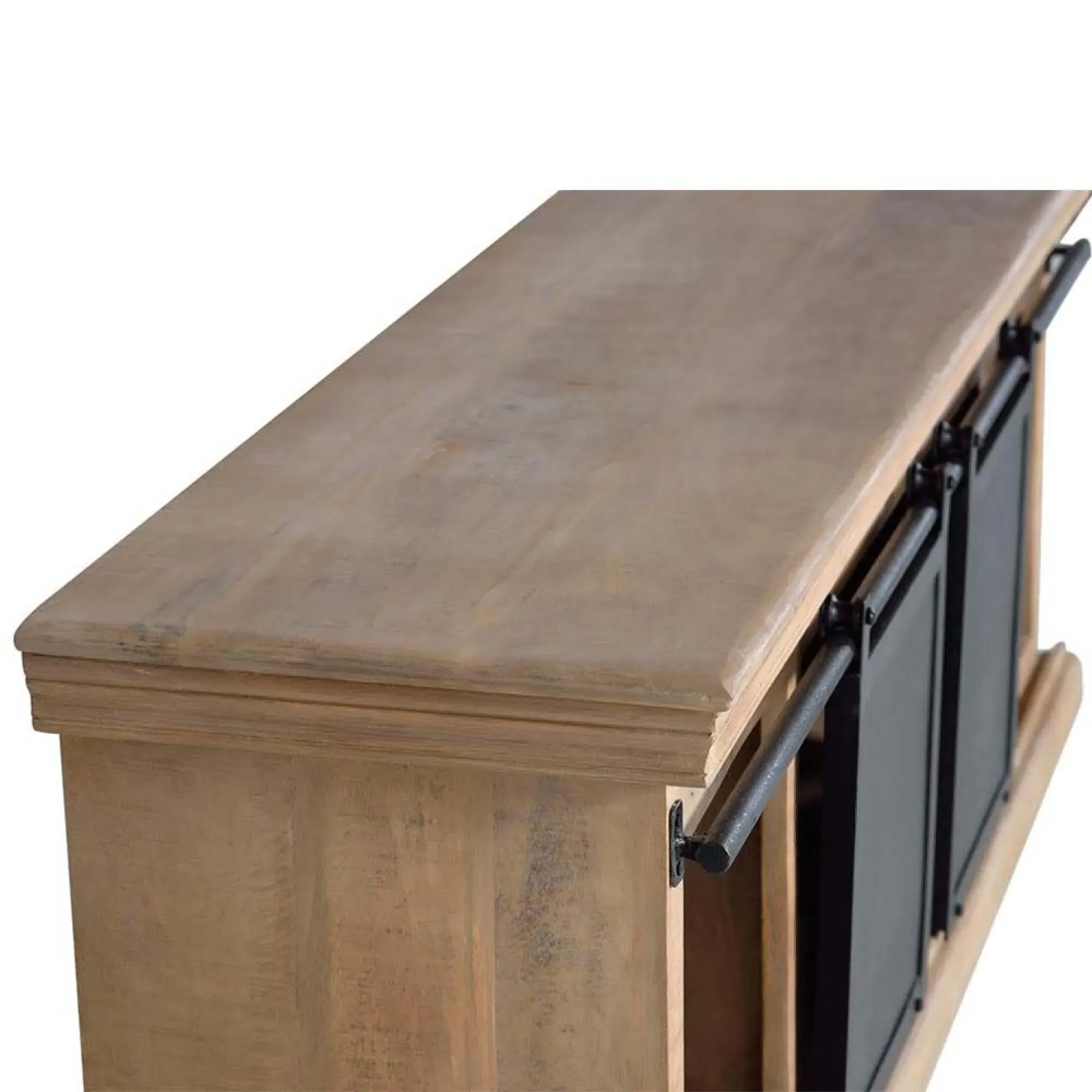 Irondale TV Unit with Storage - Natural, Mango Wood