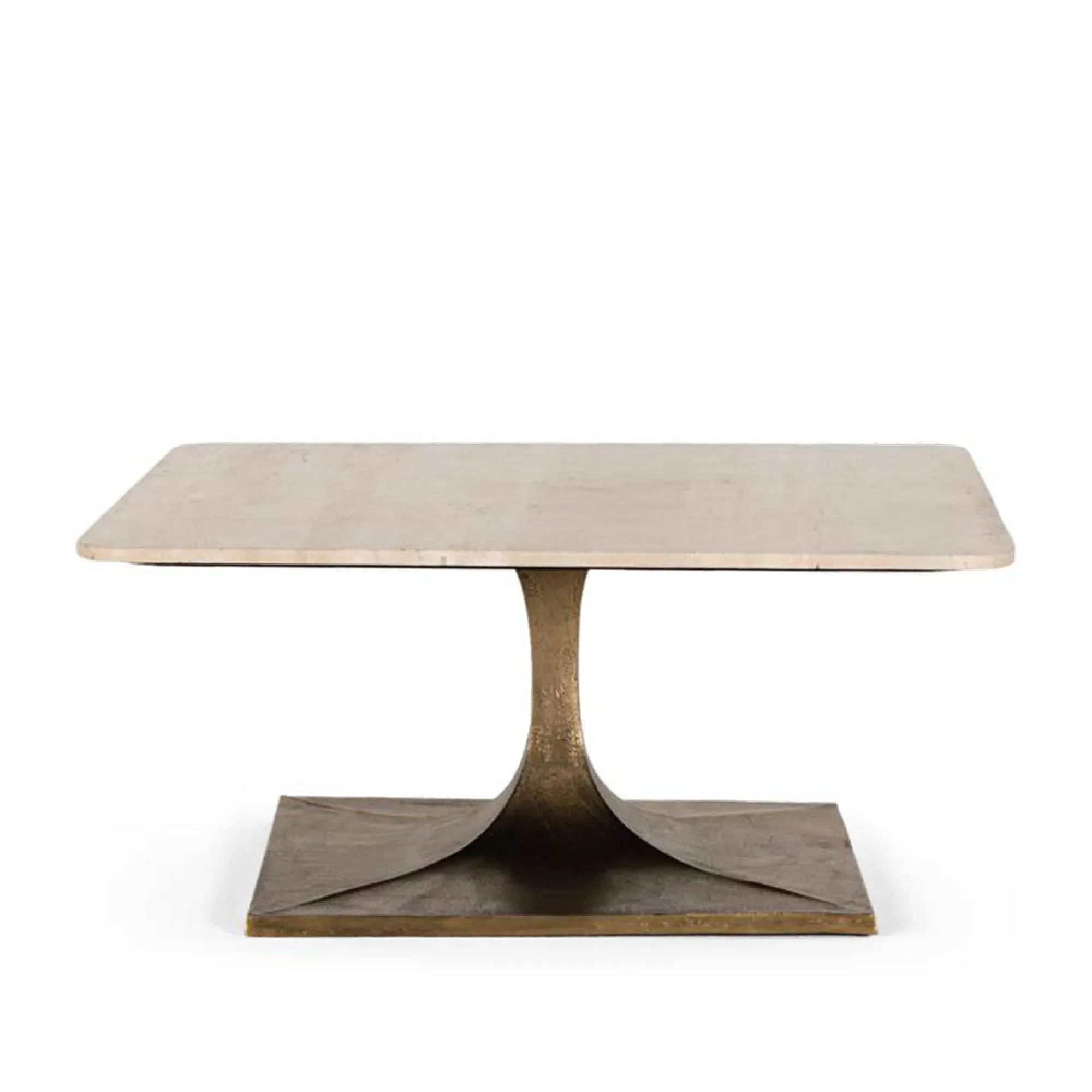 Isernia Large Square Coffee Table - Beige, Marble