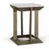 Isernia Square End Table - White, Marble