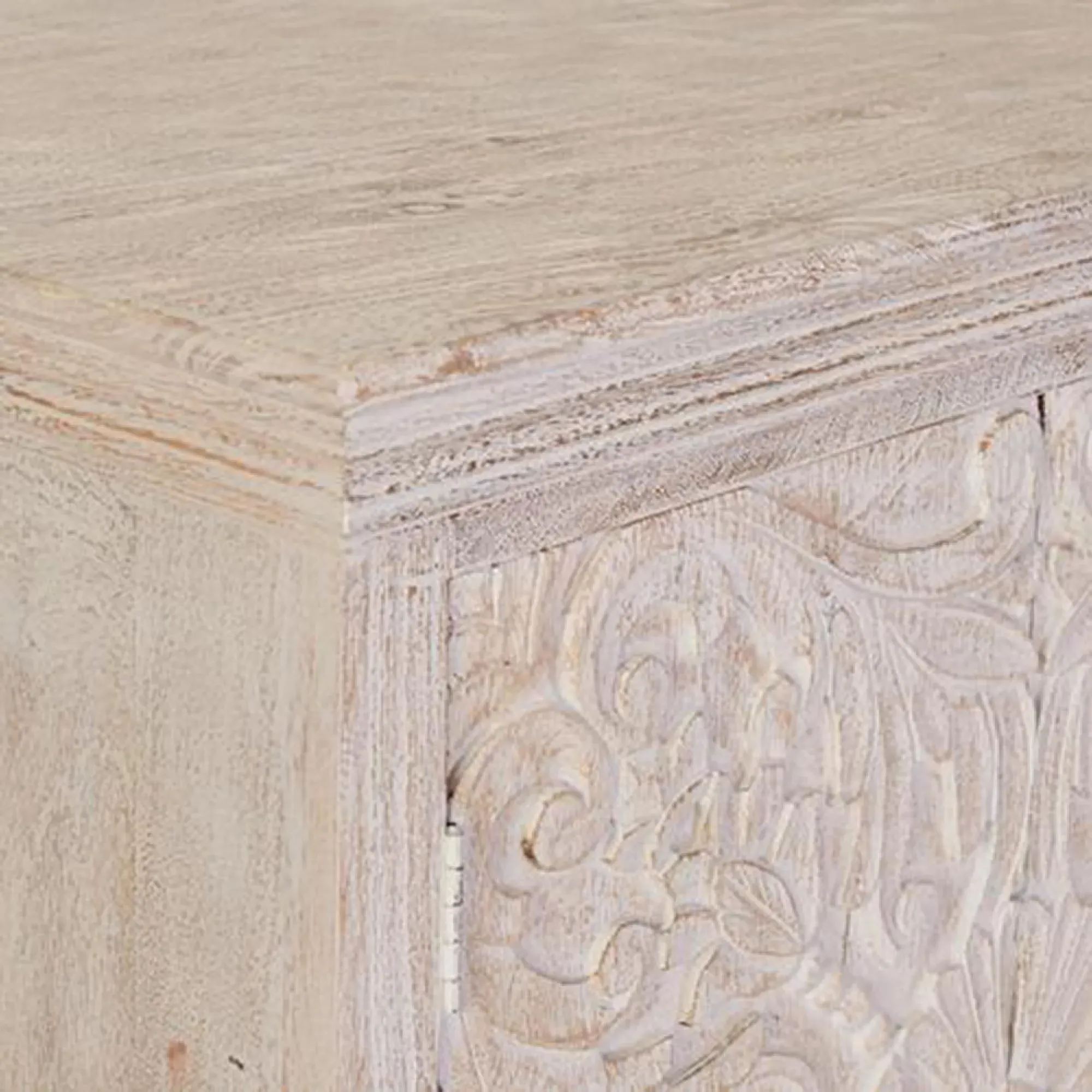 Isqari 2 Door Small Sideboard - Aged White, Mango Wood