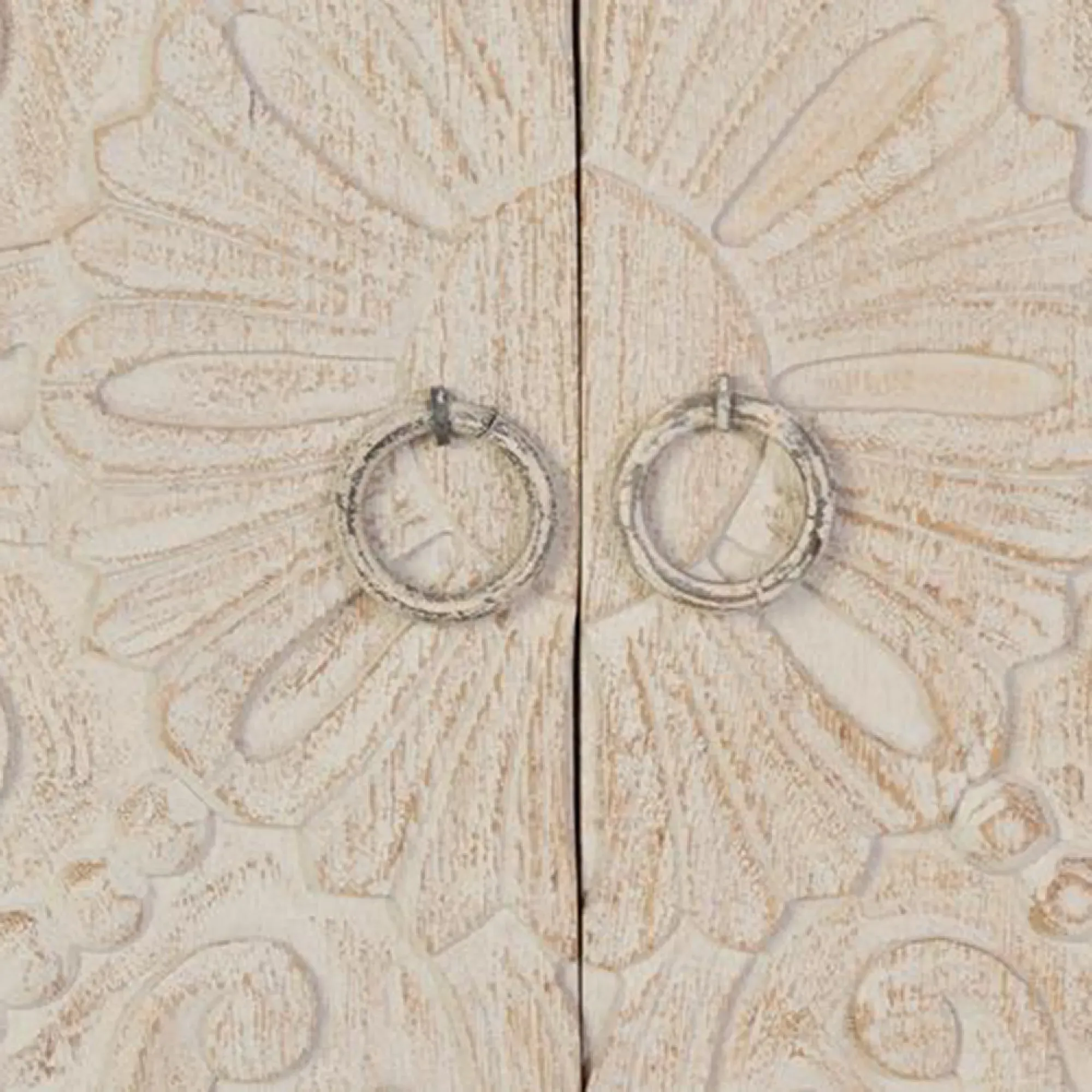 Isqari 2 Door Small Sideboard - Aged White, Mango Wood