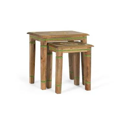 Itura Mango Wood Coffee Table Set of 2 - Natural image