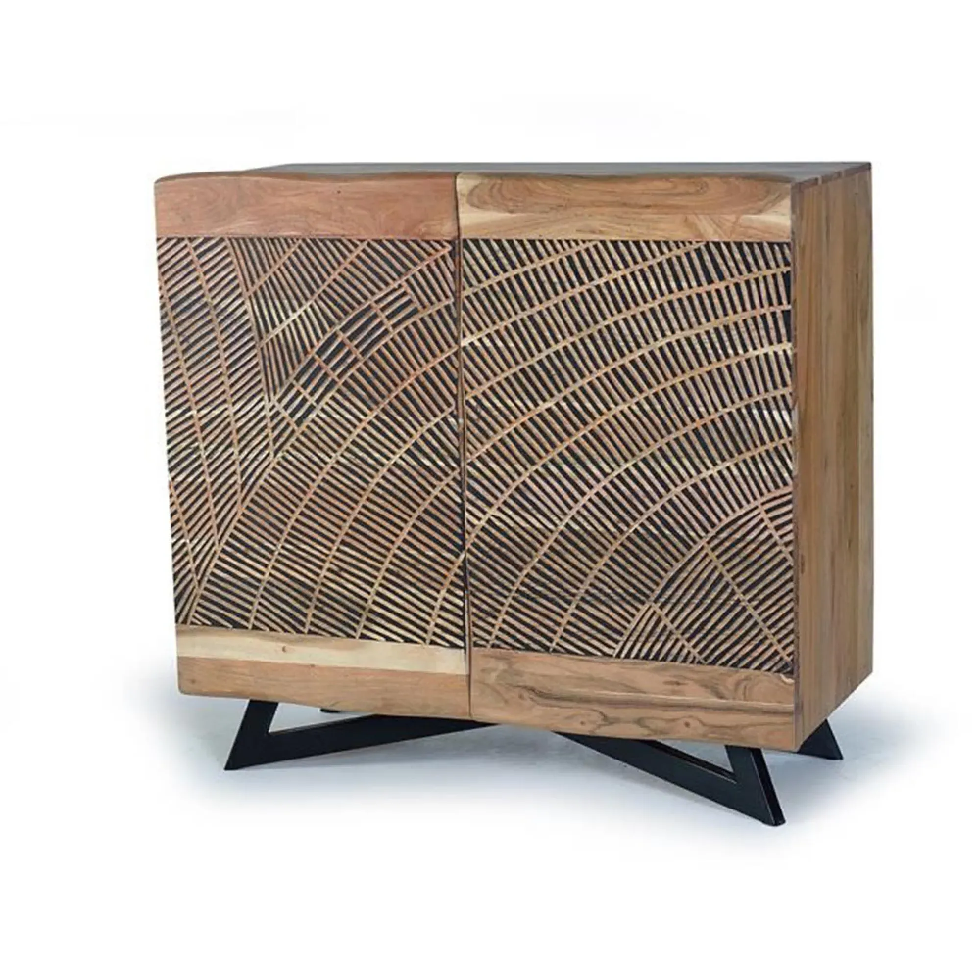 Karlstad 2 Door Small Sideboard - Natural, Acacia Wood