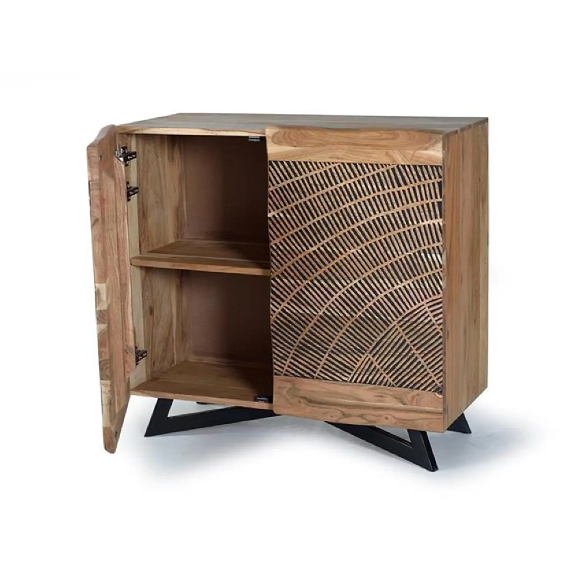 Karlstad 2 Door Small Sideboard - Natural, Acacia Wood