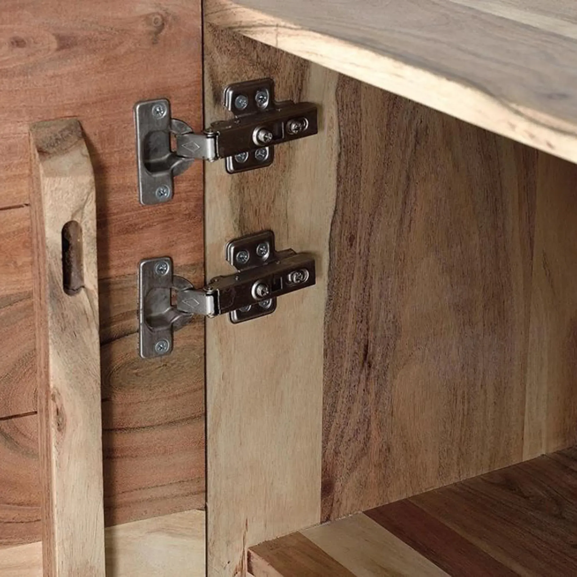 Karlstad 2 Door Small Sideboard - Natural, Acacia Wood